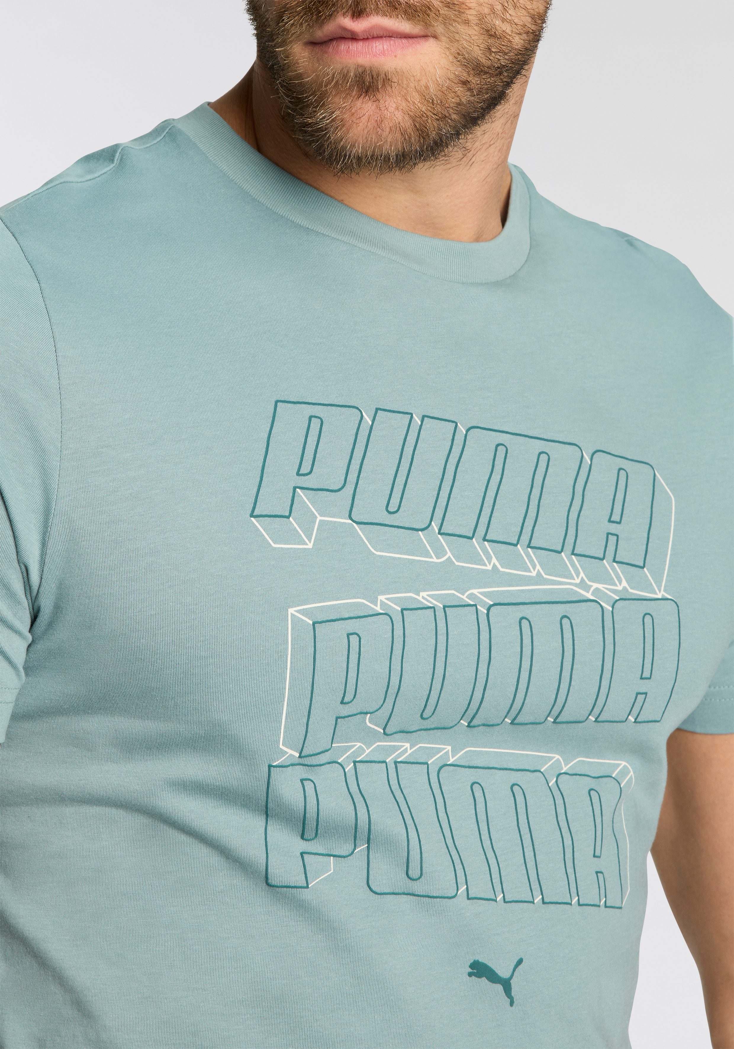 PUMA T-Shirt ESS LOGO LAB HOG TEE Regular Fit, Kurzarm, für sportlichen Look, Rundhalsausschnitt – Bild 3 von 5