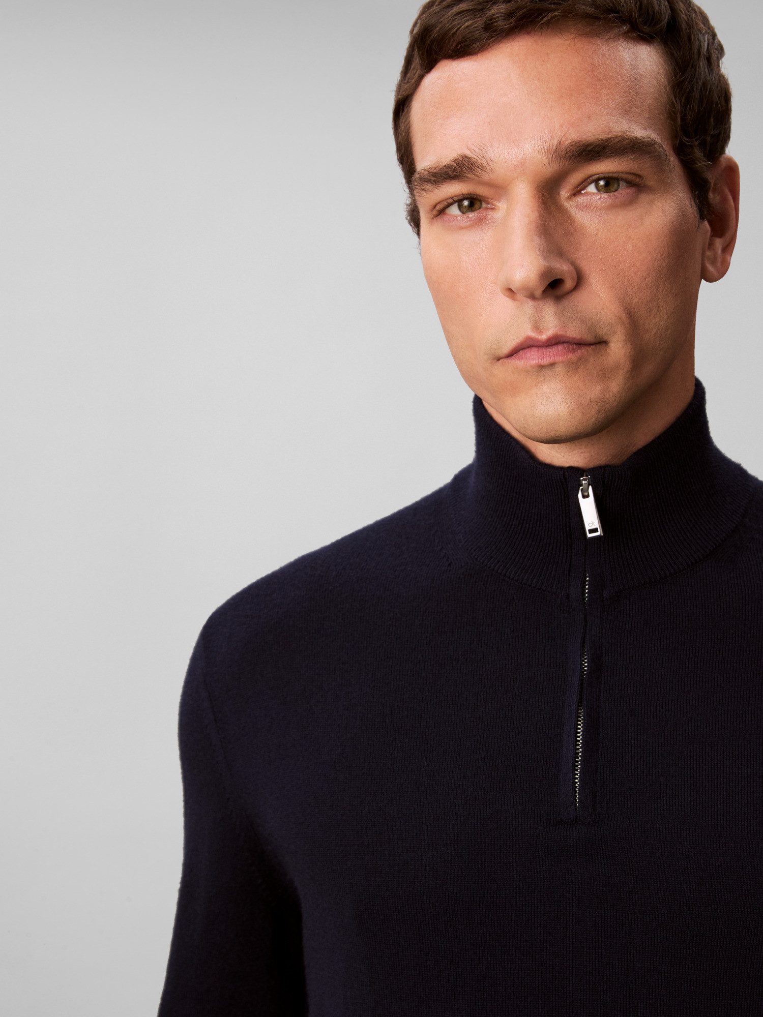 Calvin Klein Jeans Stehkragenpullover LS 100% MERINO QZ 14GG Mit Rundhalsausschnitt, regular fit – Bild 4 von 5