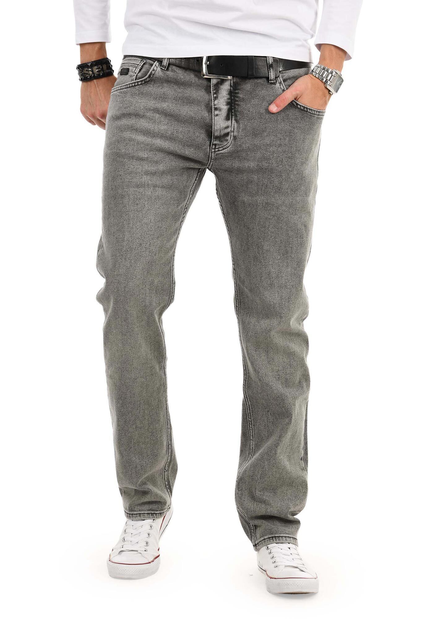 Alessandro Salvarini Comfort-fit-Jeans A.Salvarini Designer Herren Jeans Hose Basic Jeanshose – Bild 5 von 5