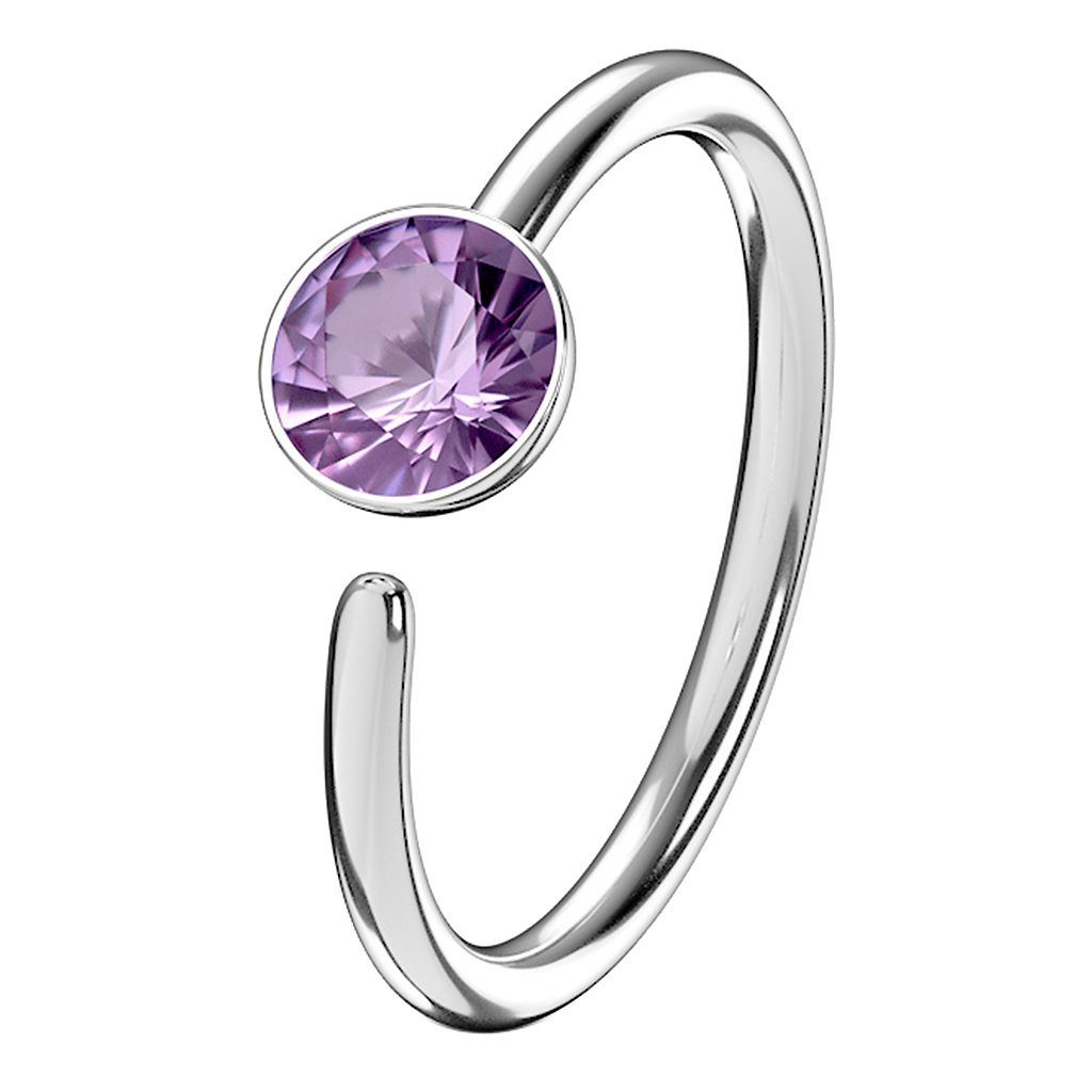 Taffstyle Nasenpiercing Piercing Ring Schild Clicker mit Strass Kristall, Ring Helix Ohr Lippe Brust Intim Nasenpiercing Nasenring Ohrpiercing