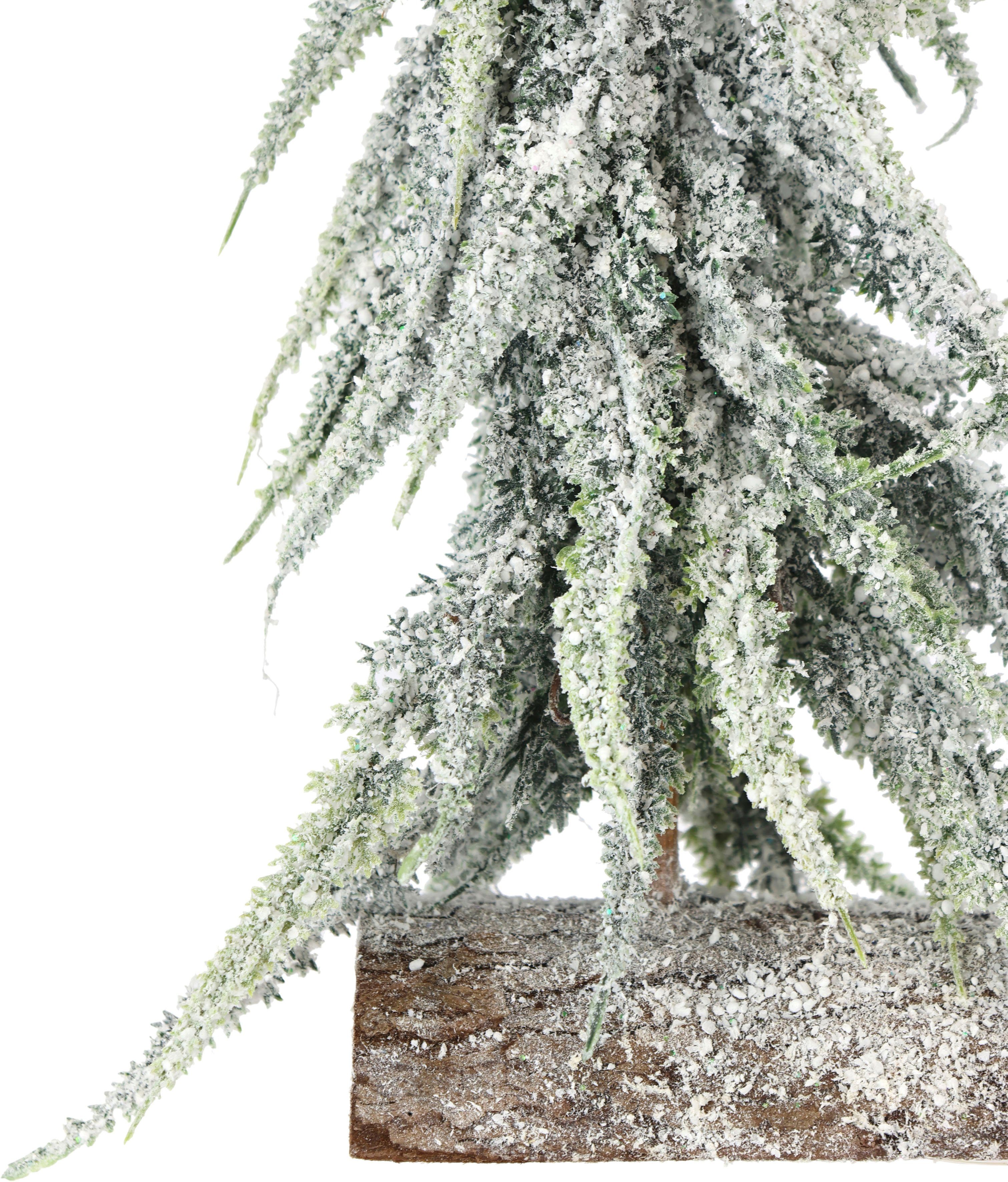 I.GE.A. Dekobaum Weihnachtsdeko, Weihnachtsbaum (Set, 2 St), Tannenbaum auf Rinde 34 cm – Bild 4 von 5