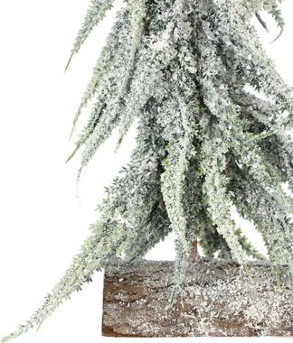 I.GE.A. Dekobaum Weihnachtsdeko, Weihnachtsbaum (Set, 2 St), Tannenbaum auf Rinde 34 cm