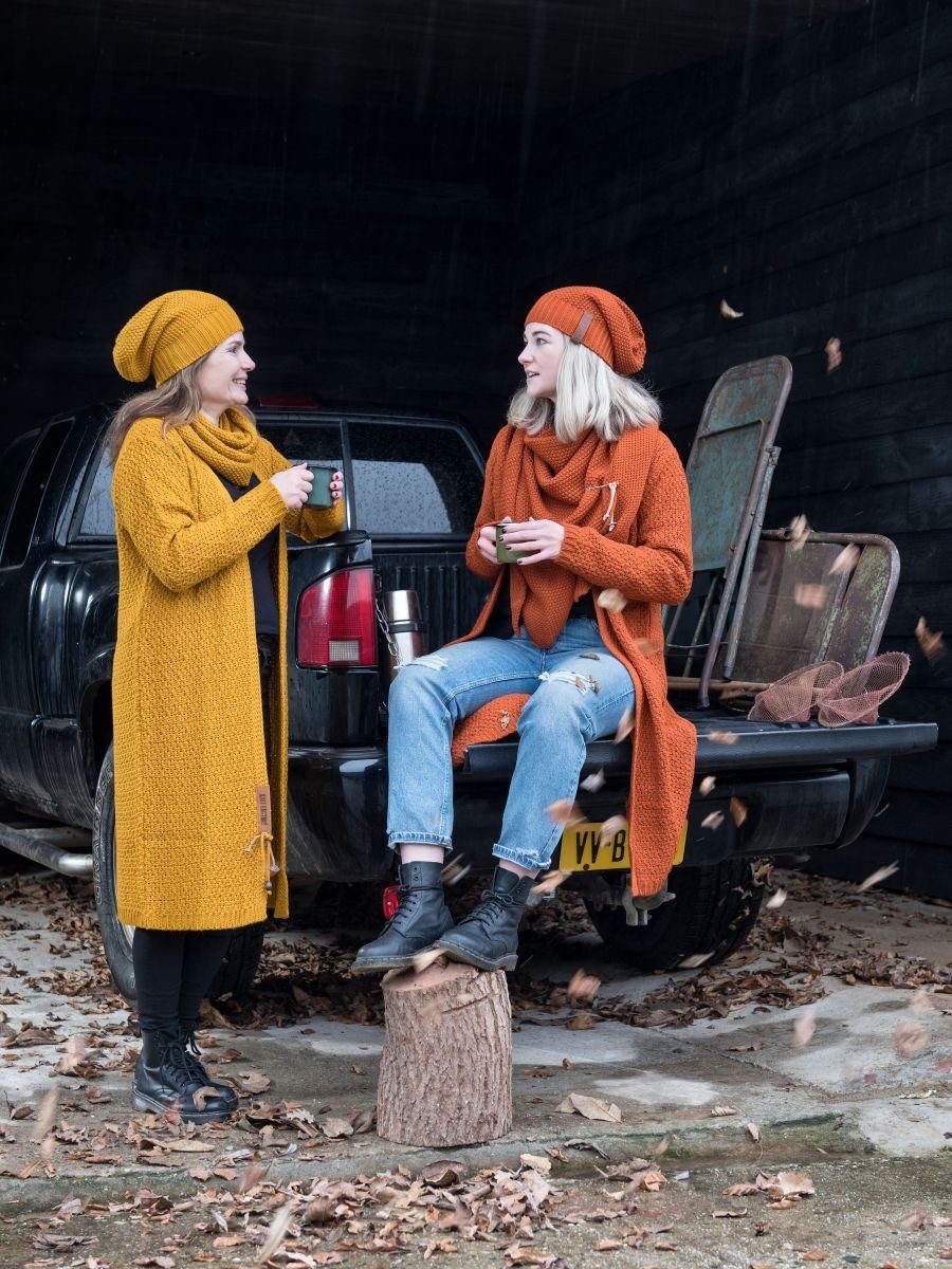 Knit Factory Schal Coco Dreiecksschals 190x85 cm Glatt Rot, (1-St), Schal S günstig online kaufen