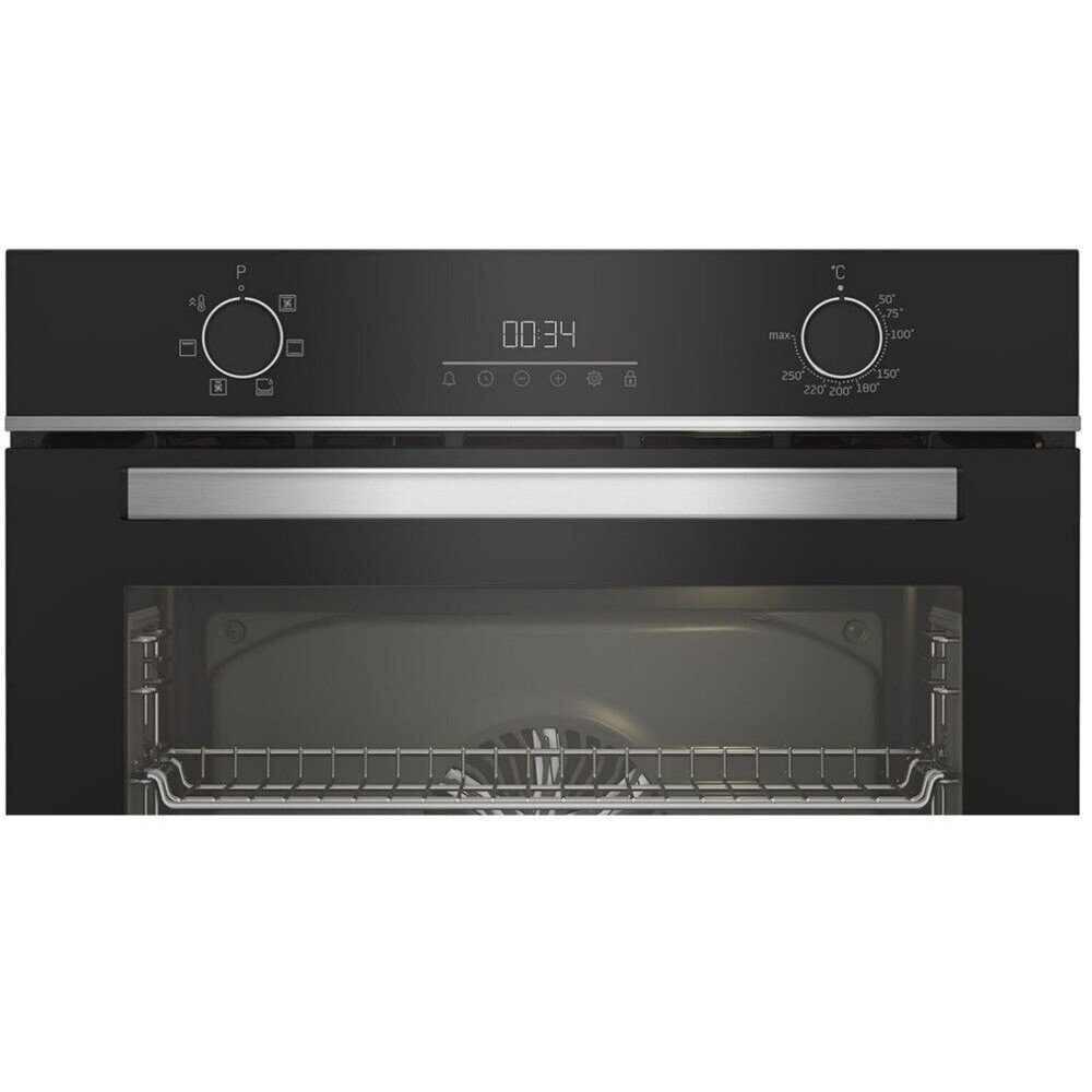 BEKO Induktions Herd-Set Einbauherd Set Schwarz Autark Backofen Umluft Teleskopauszug + Induktion Kochfeld NEU, mit Teleskopauszug nachrüstbar