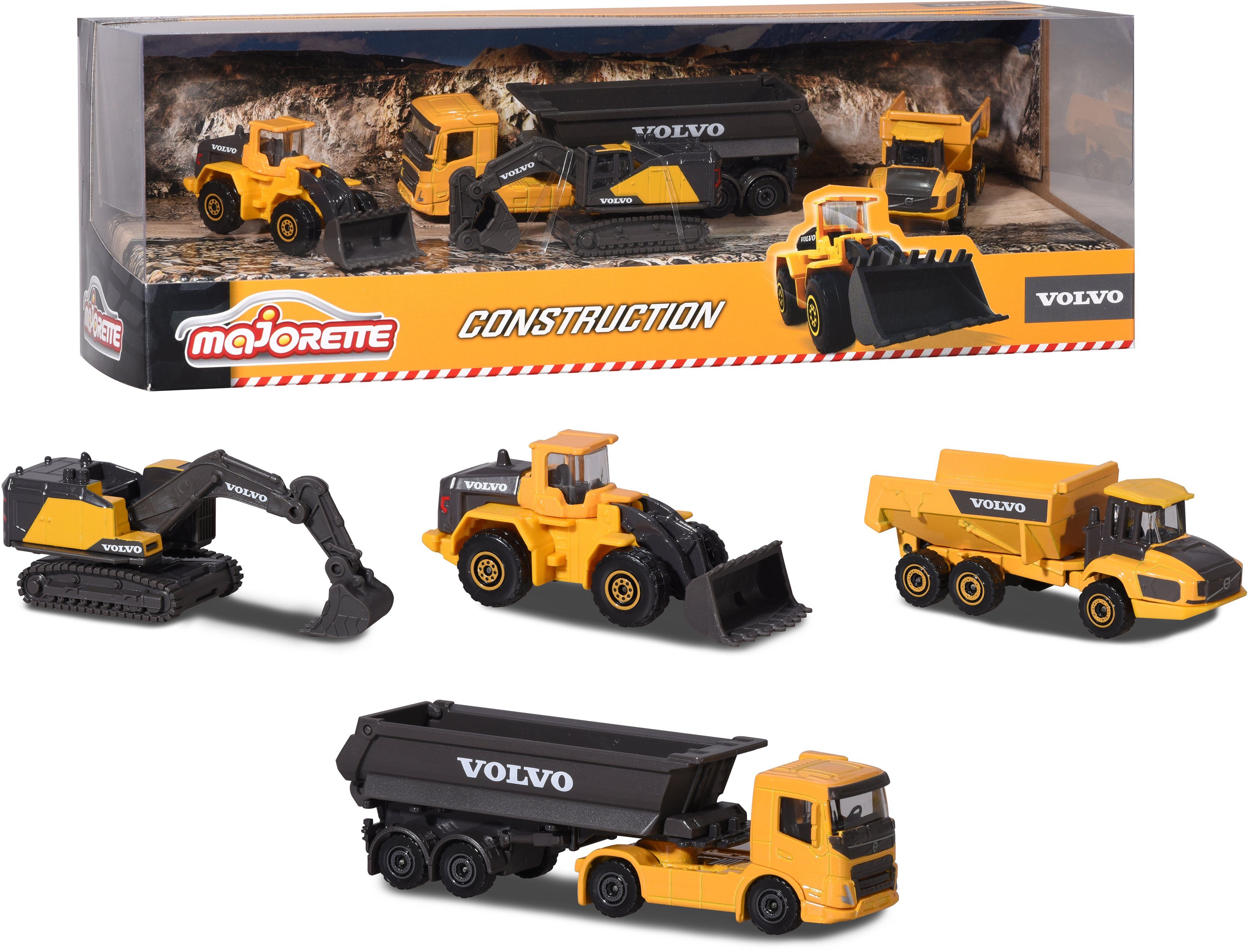 Spielzeug-LKW Volvo Fahrzeuge-Set - Baustellenfahrzeuge 4er