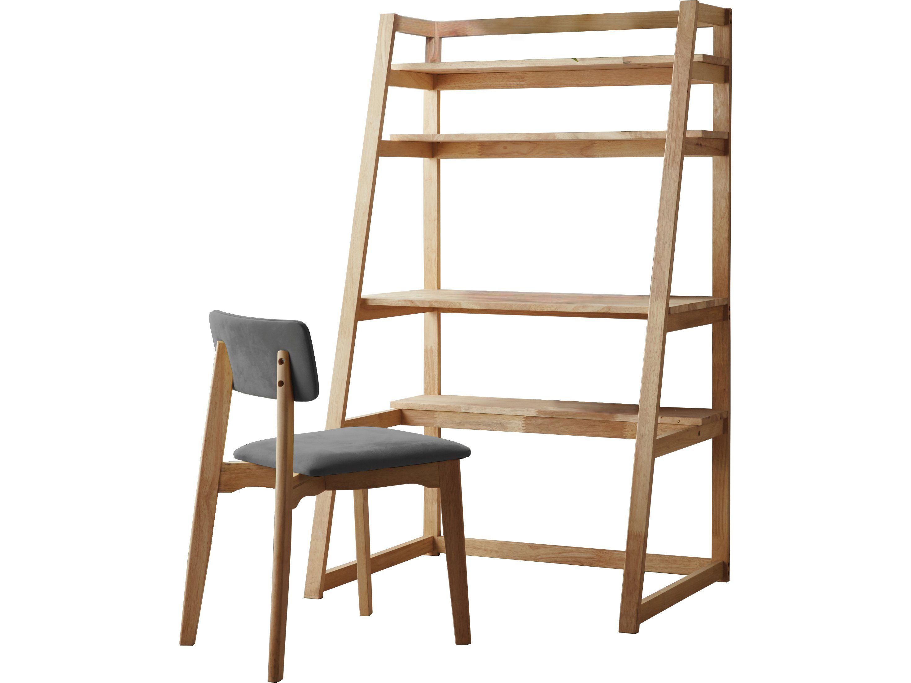 loft24 mit skandinavischen Stuhl), cm 2-St., 46,6 ca. Stuhl Patrice mit Design, im (2-tlg., Regal-Schreibtisch Sitzhöhe