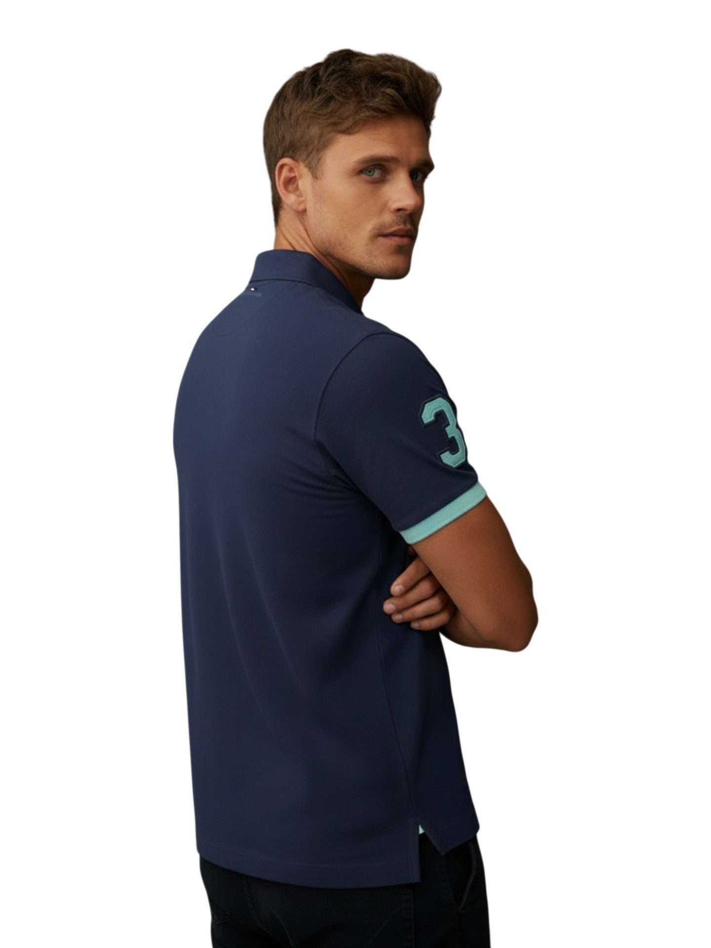 U.S. Polo Assn. Poloshirt US16927 (100% Baumwolle) navyblau Herren