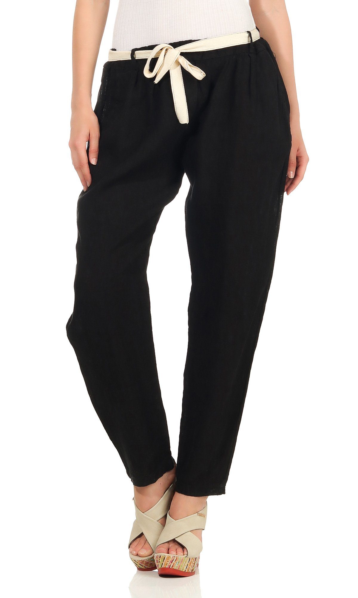 Mississhop Leinenhose Leinenhose 100 % Leinen günstig online kaufen