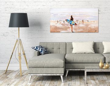 KUNSTLOFT Gemälde Raus aufs Meer 120x60 cm, Leinwandbild 100% HANDGEMALT Wandbild Wohnzimmer