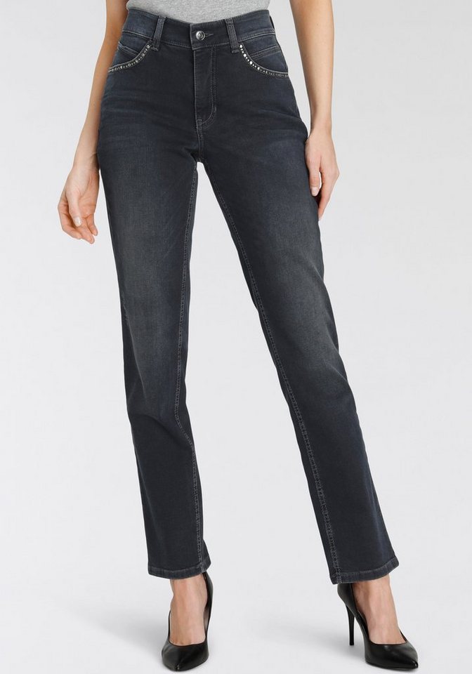 MAC Stretch-Jeans Melanie-Glam Nietenbesatz an den Taschen, In elastischer  Qualität für einen bequemen Sitz