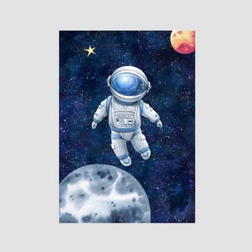 WANDKIND Poster Kinderzimmer Poster 3er Set Premium P710 / Weltall Astronaut, Wandposter in verschiedenen Größen