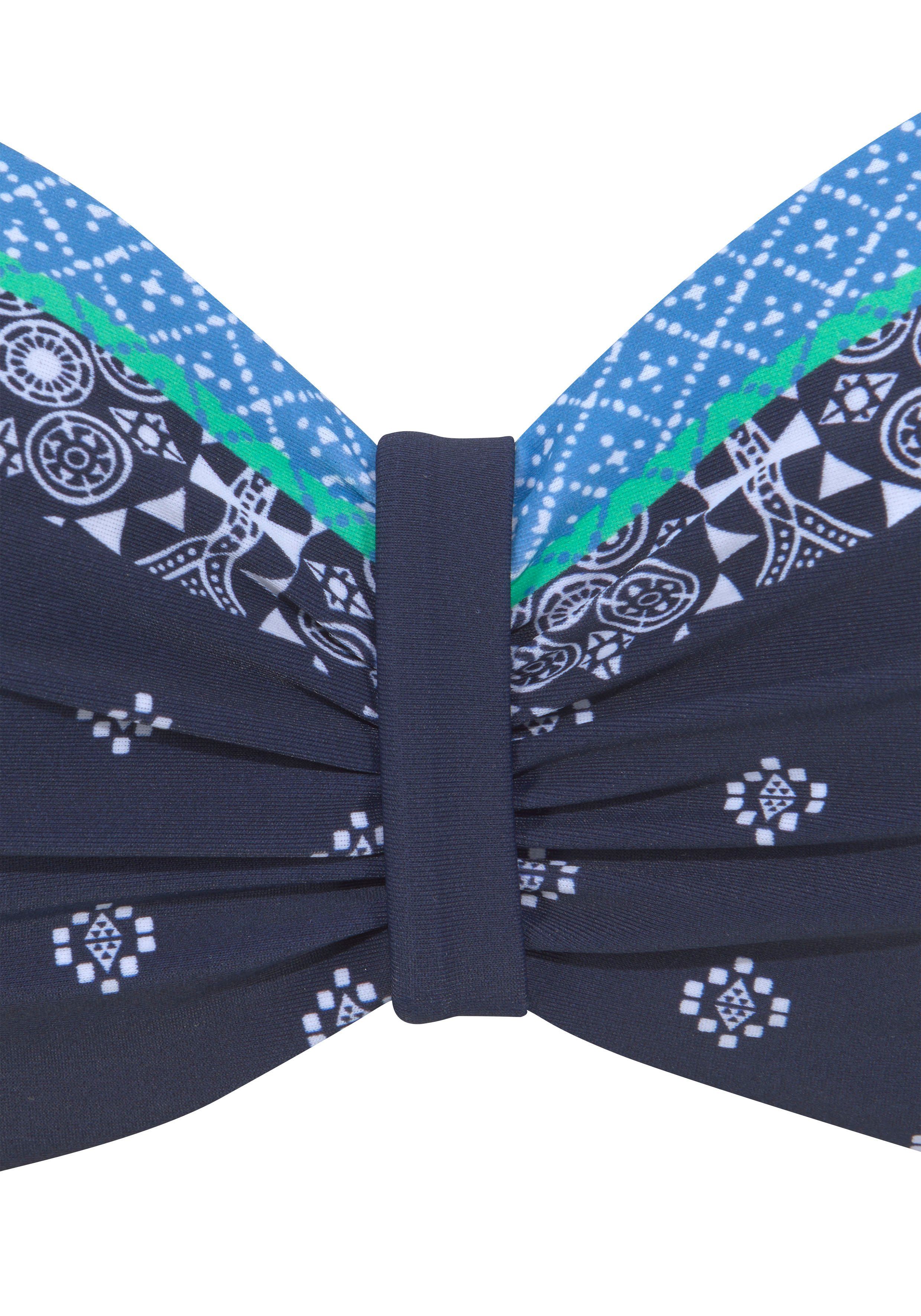 LASCANA Bügel-Bandeau-Bikini-Top Jimer, mit platzierten Druck