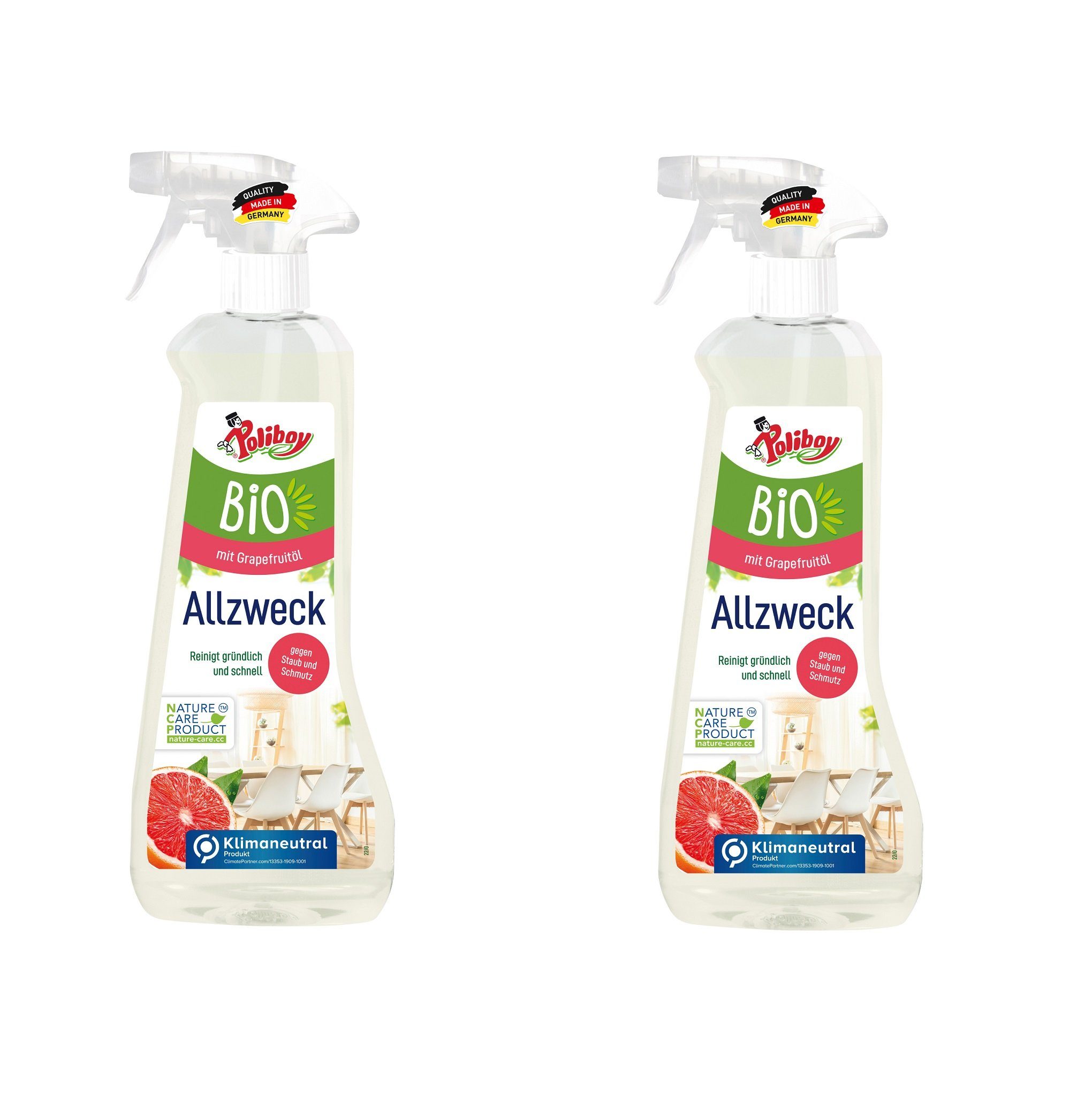 poliboy - 500 ml - Bio Allzweckreiniger (für alle Oberflächen und Holzarten - Made in Germany)