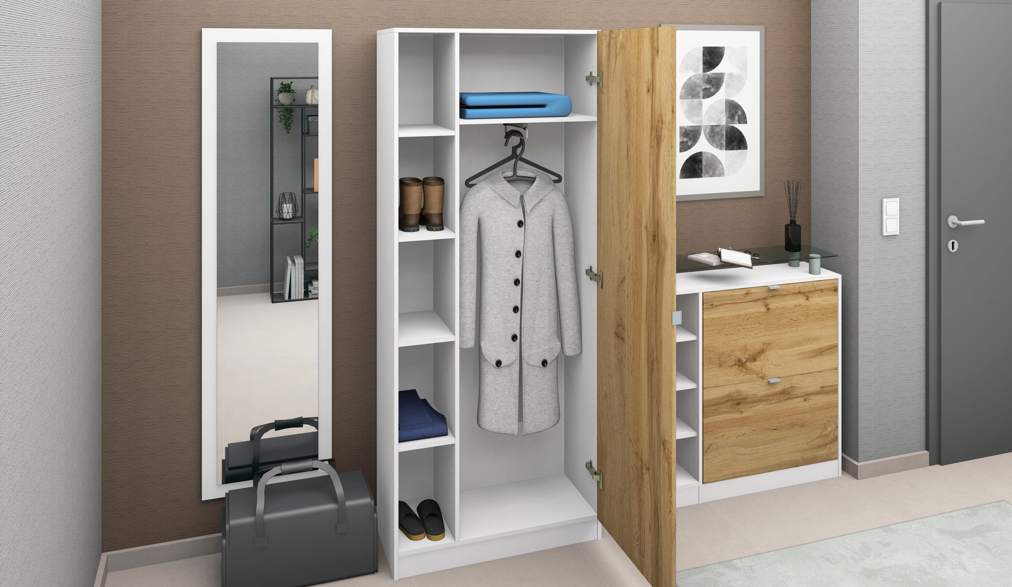 borchardt Möbel Garderobenschrank Dolly Höhe 185 cm – Bild 3 von 5