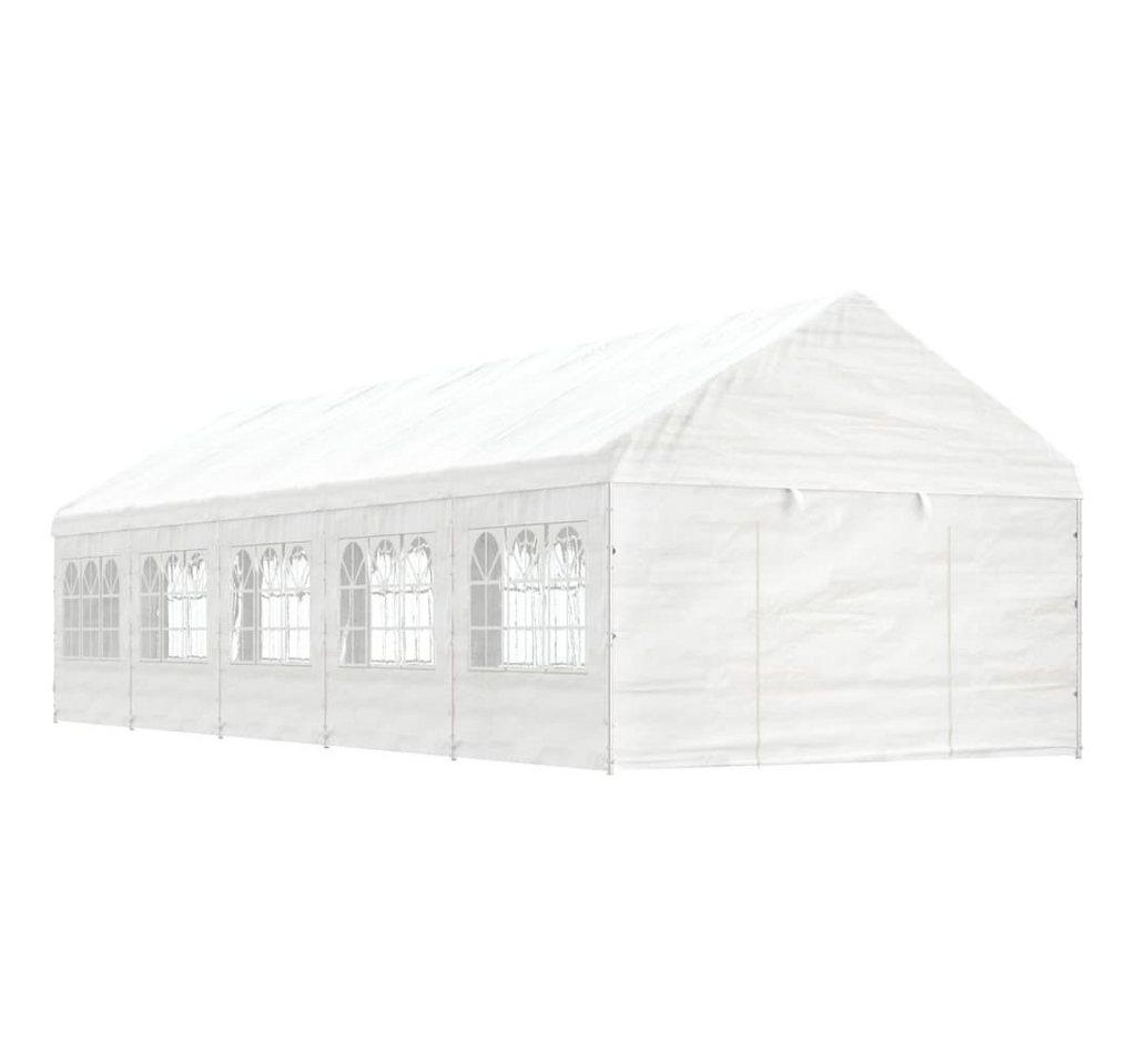 Thumbnail - vidaXL Pavillon, Partyzelt mit Dach Weiß 11,15x4,08x3,22 m Polyethylen