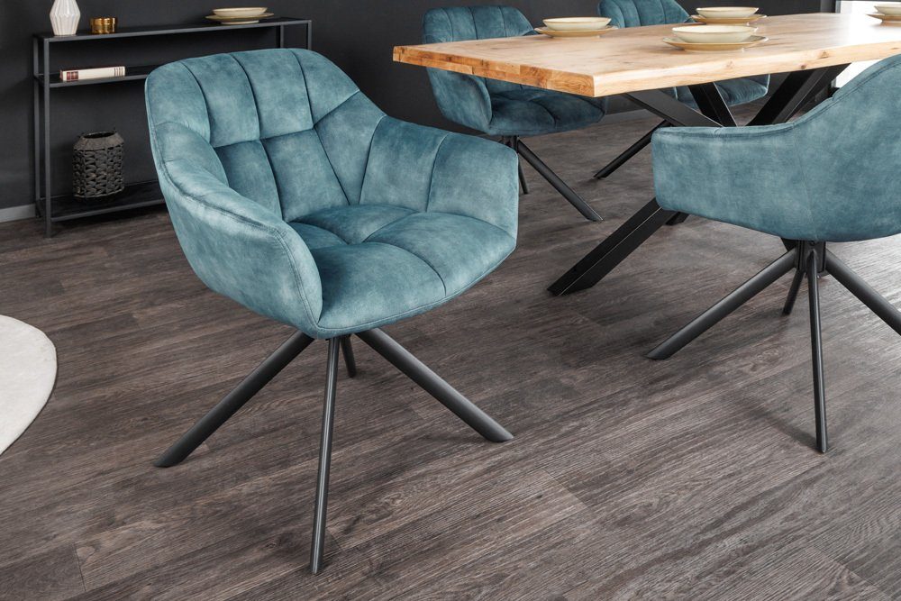 riess-ambiente Polsterstuhl PAPILLON petrol / schwarz (Einzelartikel, 1 St) günstig online kaufen