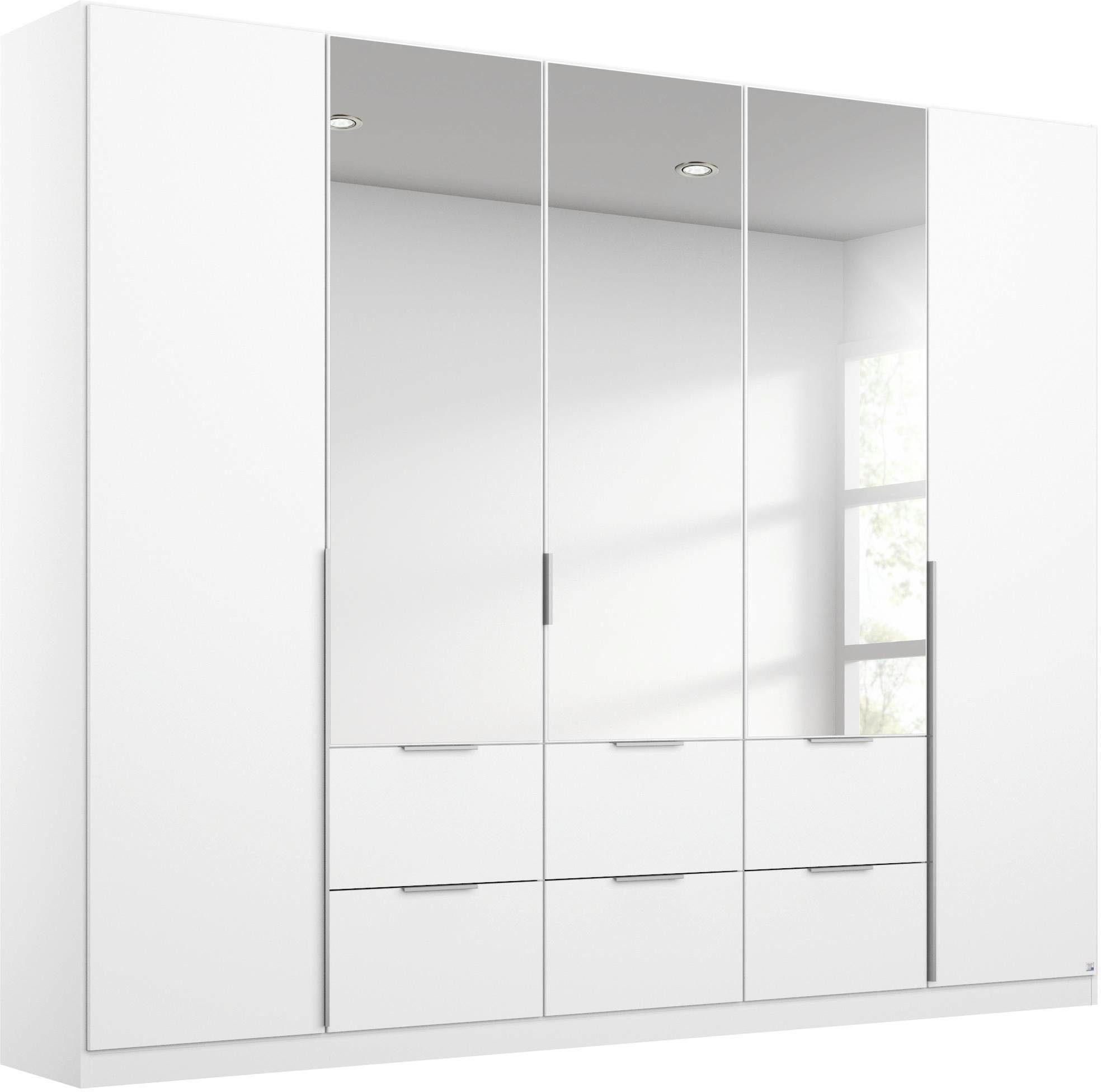 rauch Drehtürenschrank Kleiderschrank Schrank Ankleide Garderobe Schlafzimmerschrank MEMPHIS (Breiten: 181/225/270 cm, Höhe 210 cm) mit Spiegel und Schubladen, viel Stauraum MADE IN GERMANY