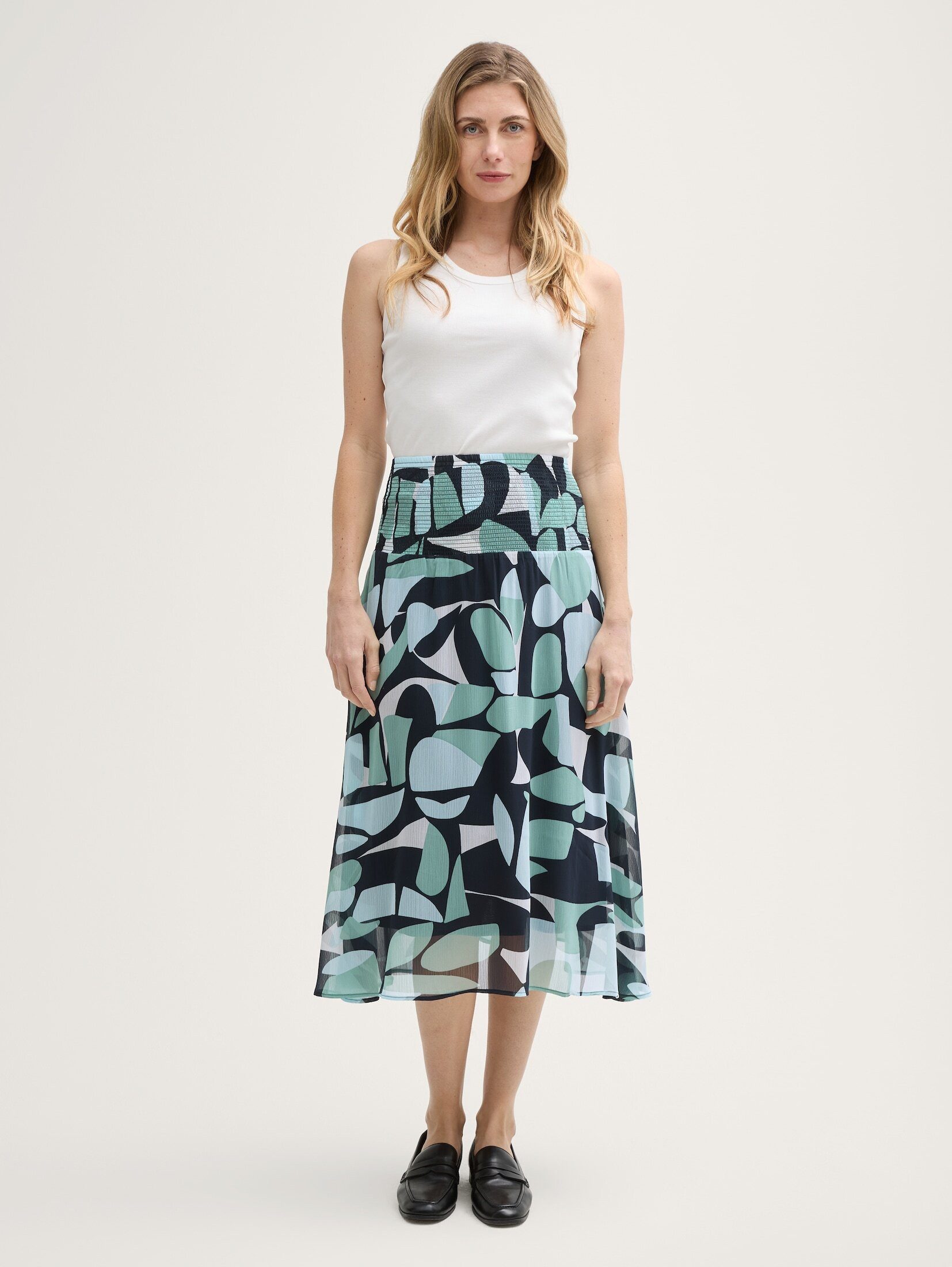 TOM TAILOR Sommerrock Chiffon Midi-Rock mit günstig online kaufen