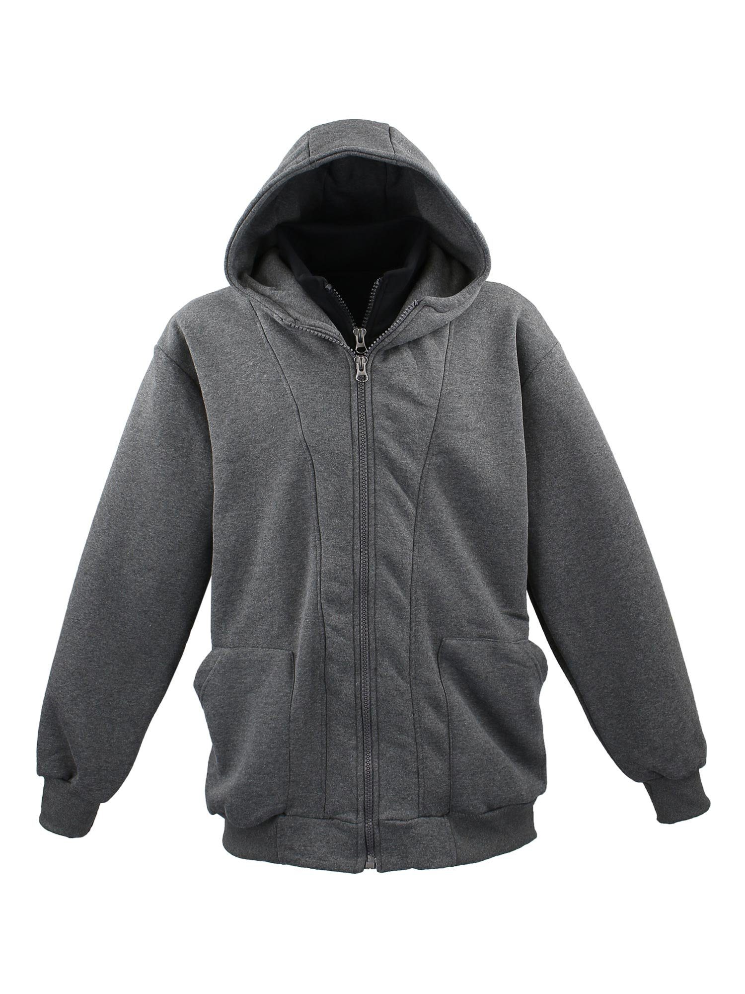 Sweatjacke Jacke "Two LV-109 Lavecchia Sweat Hoodie in one" Übergrößen Herren anthrazit