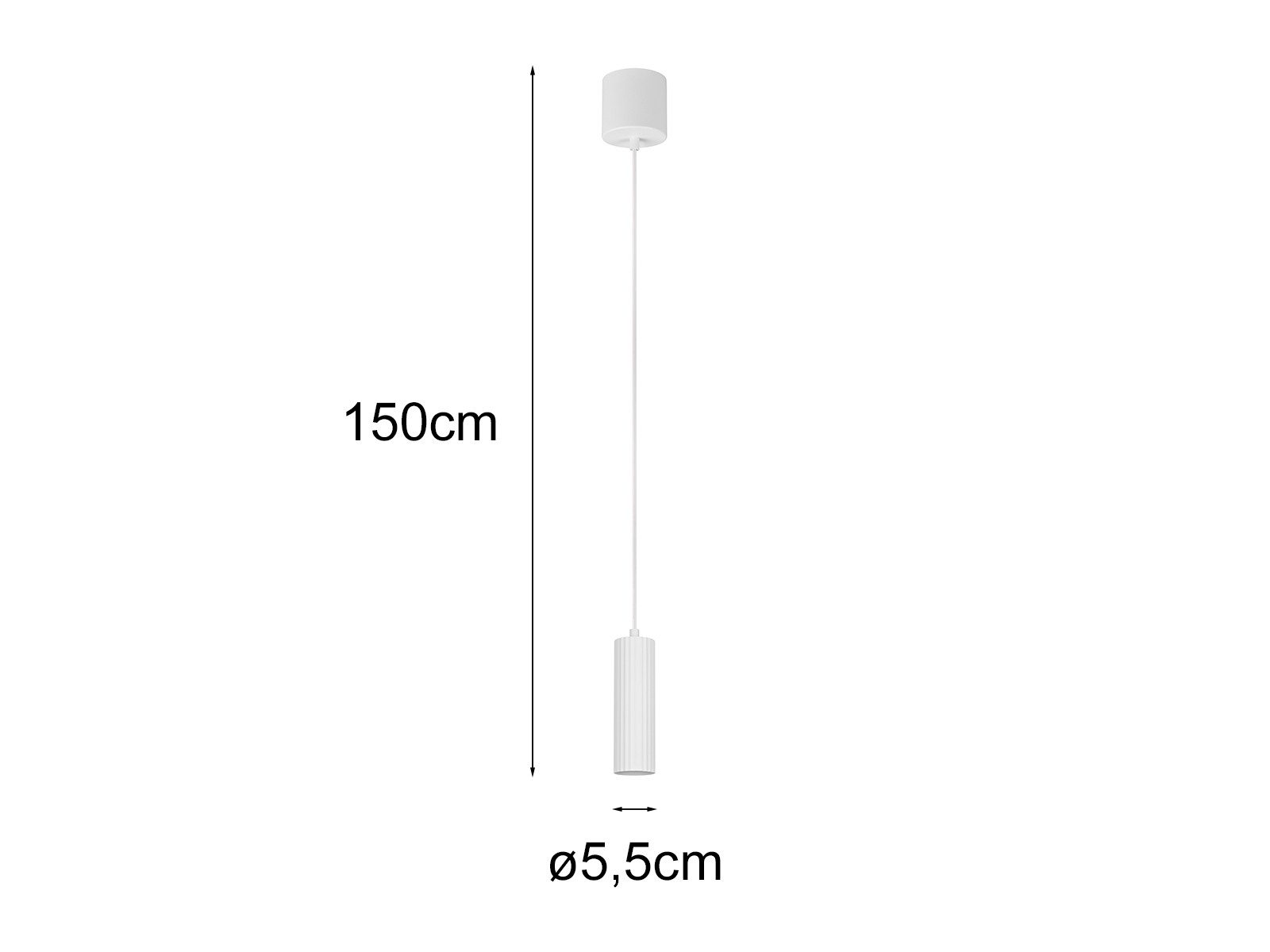 TRIO Leuchten LED Pendelleuchte, Dimmfunktion, LED wechselbar, Warmweiß, kleine Lampe für Esstisch Bett & Nachttisch hängend aus Metall Ø 5,5cm