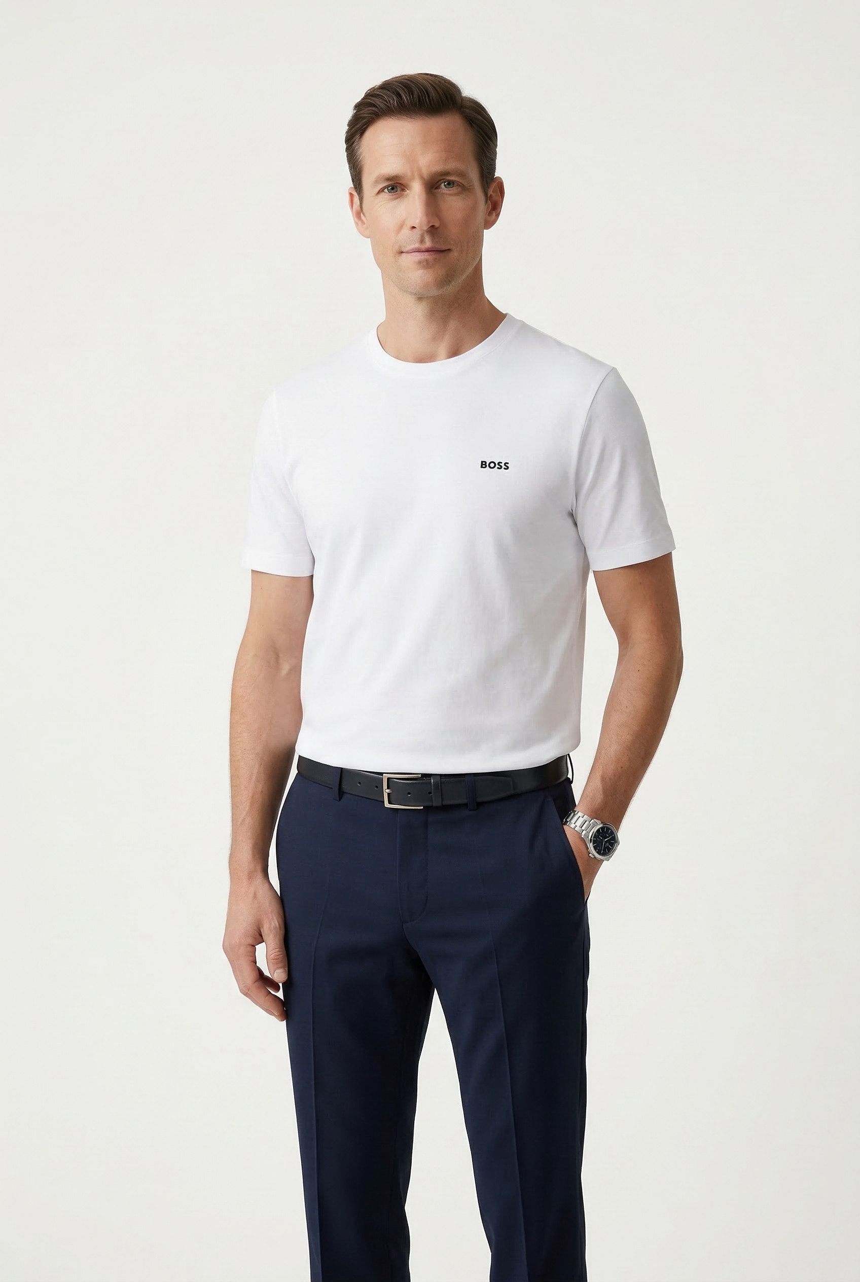 BOSS GREEN T-Shirt (Packung, 3-tlg., 3er-Pack) Rundhalsausschnitt, kurze Ärmel, Regular fit, Logodruck