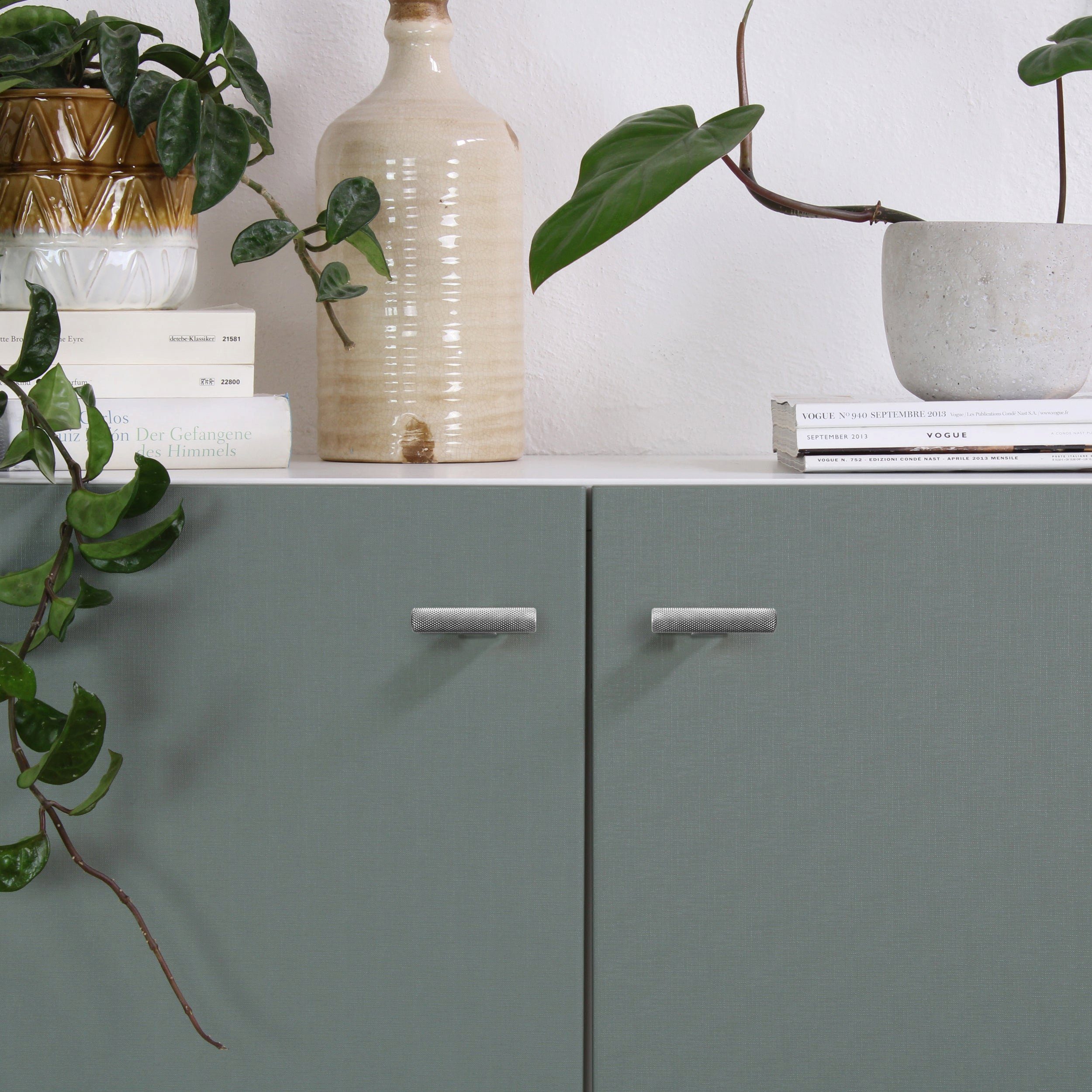 Natural Goods Berlin Möbelgriff WAAGE (10-St), Möbelknopf, Schrankgriff, Knauf für Schublade und Tür, Edelstahl-Optik