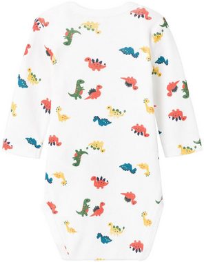 Name It Langarmbody NBMBODY 2P LS BRIGHT WHITE DINO NOOS (Packung, 2-tlg., 2er Pack)