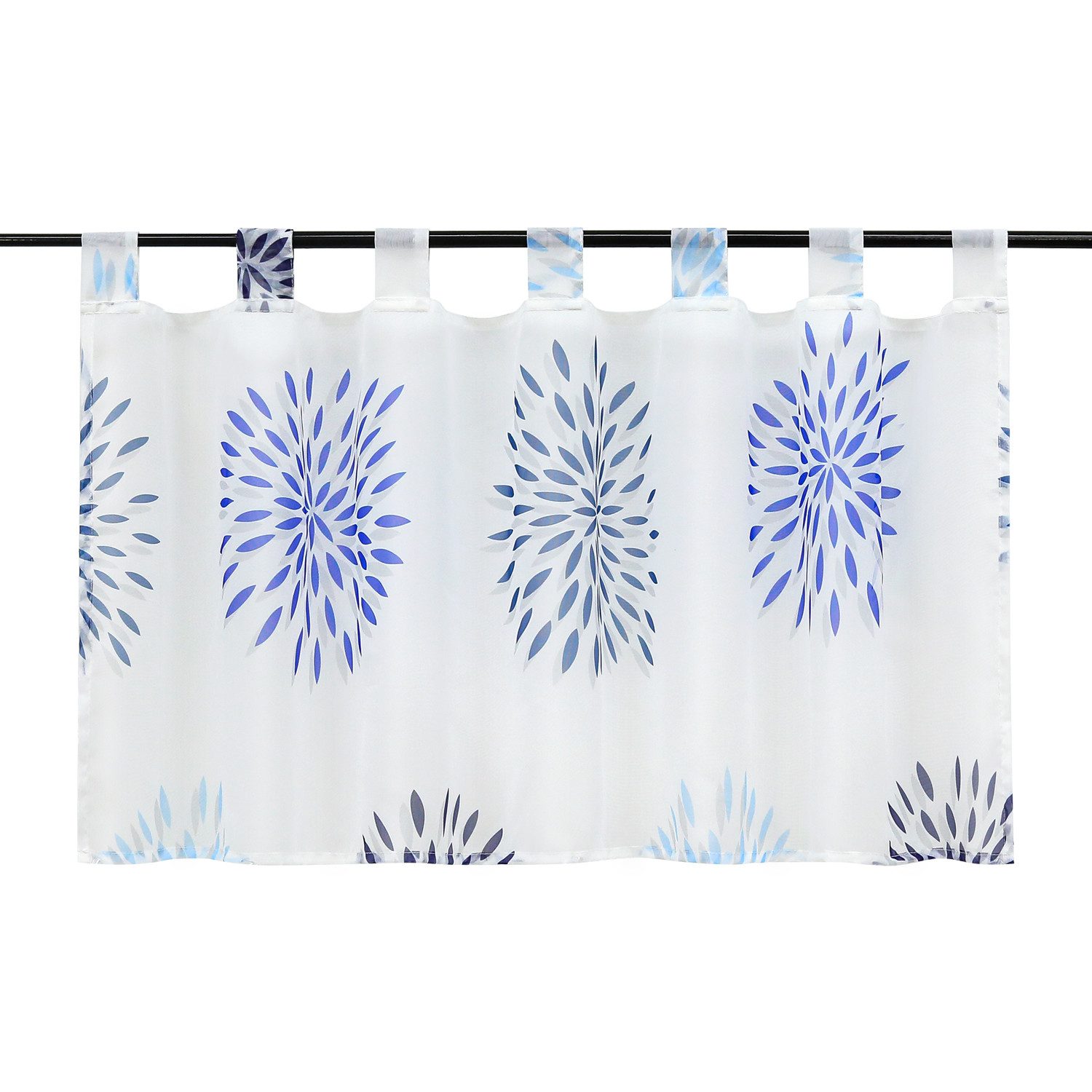 Joyswahl Scheibengardine, Schlaufen, Kurzstore mit Kreis Motiv
