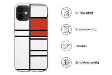 MuchoWow Handyhülle Komposition mit Rot und Weiß - Piet Mondrian, Handyhülle Apple iPhone 12, Smartphone-Bumper, Print, Handy
