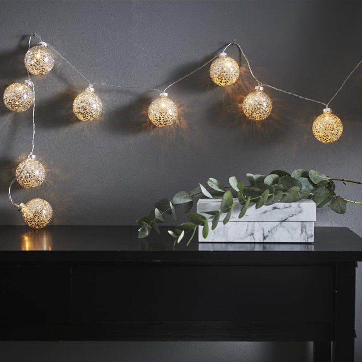 STAR TRADING LEDLichterkette »LED Ball Lichterkette "Glitter" 10
