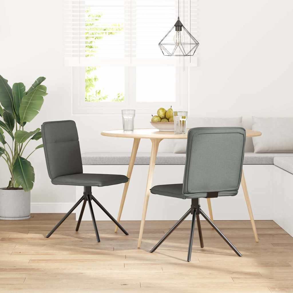 vidaXL Esszimmerstuhl Esszimmerstühle 2 Stk. Dunkelgrau günstig online kaufen