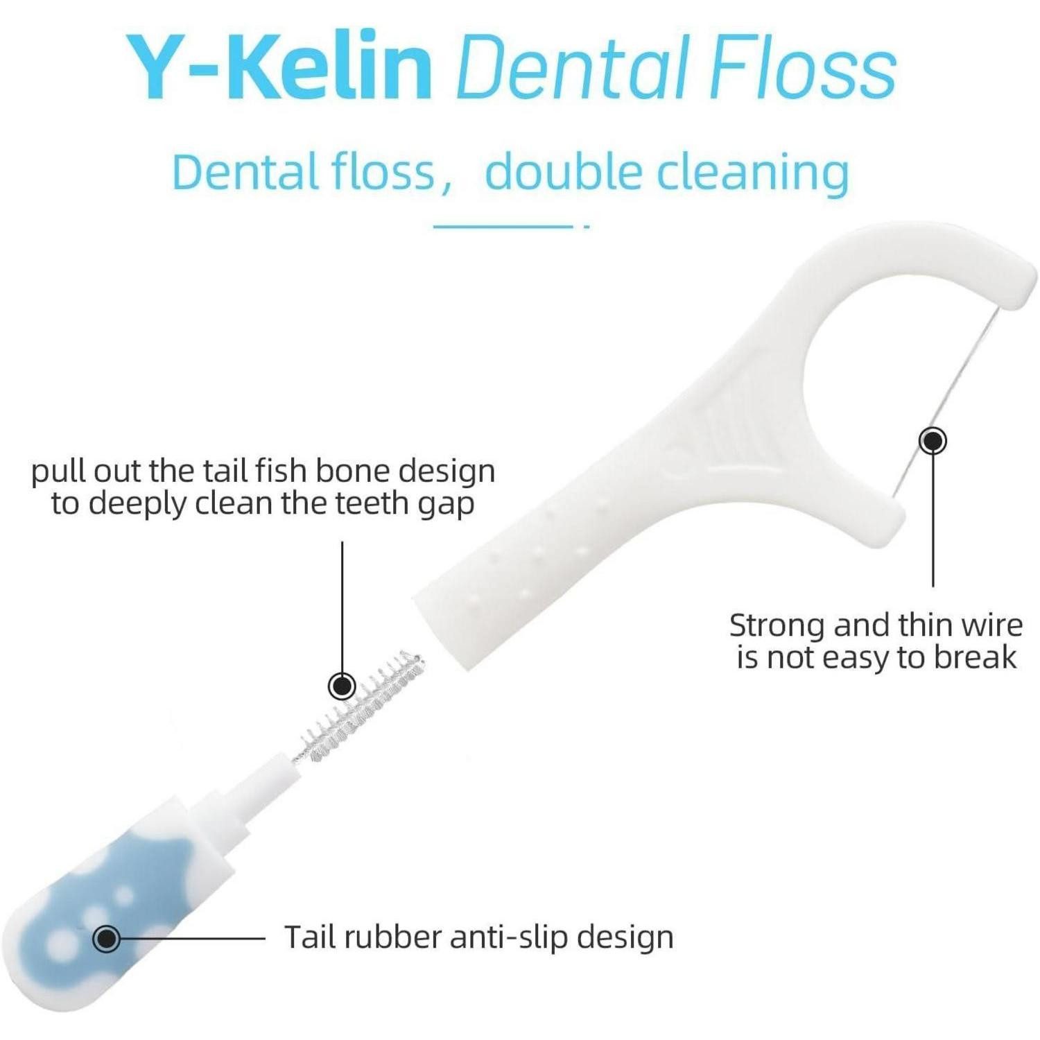 LuxusKollektion Zahnseide-Stick 2-in-1 Zahnseide Interdentalbürste 10 Stück Zahnreinigung Tragbar
