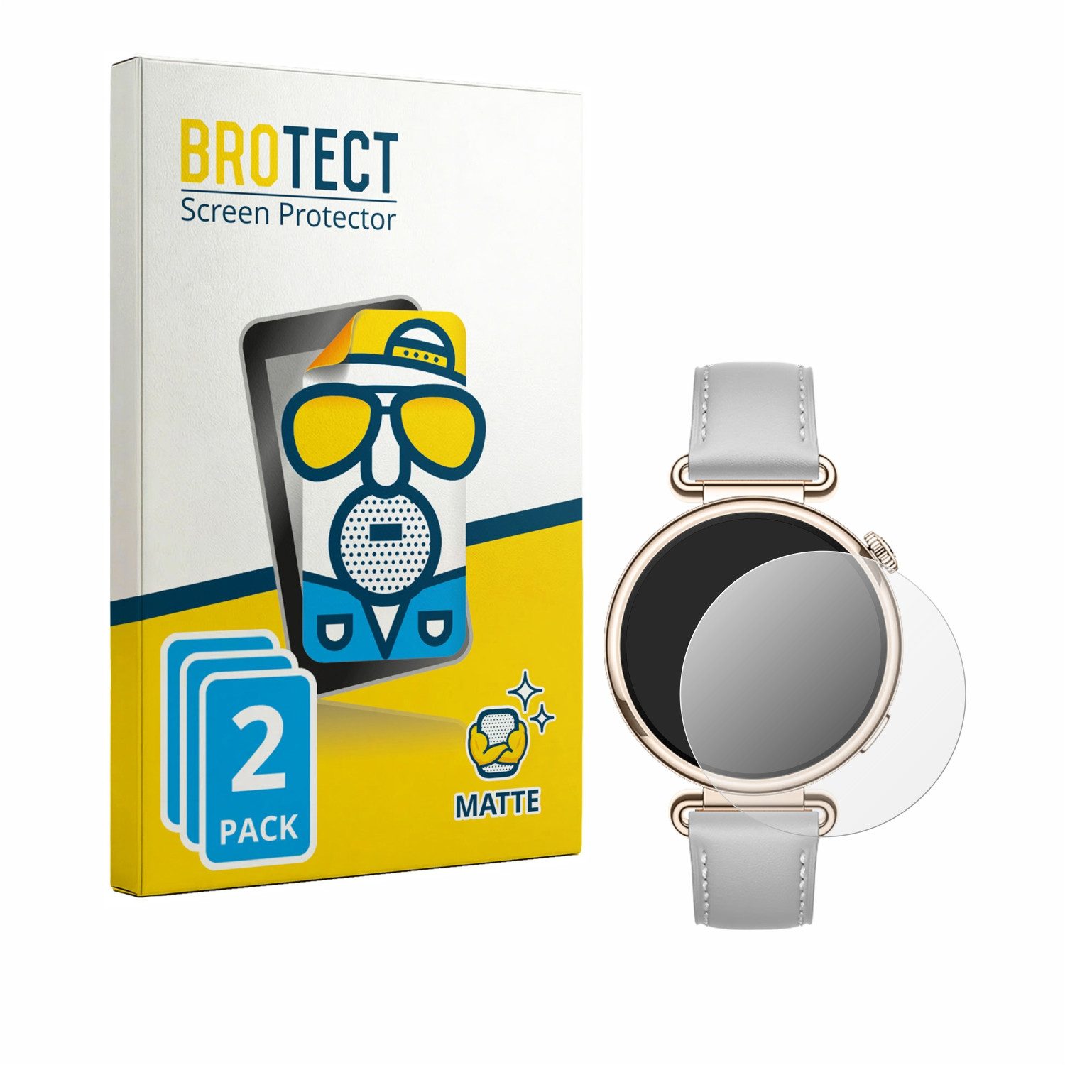 BROTECT Displayschutzfolie Schutzfolie für Huawei Watch GT 7 (41 mm), 2 Stück, Displayschutz Schutz Folie Matt Entspiegelungsfolie