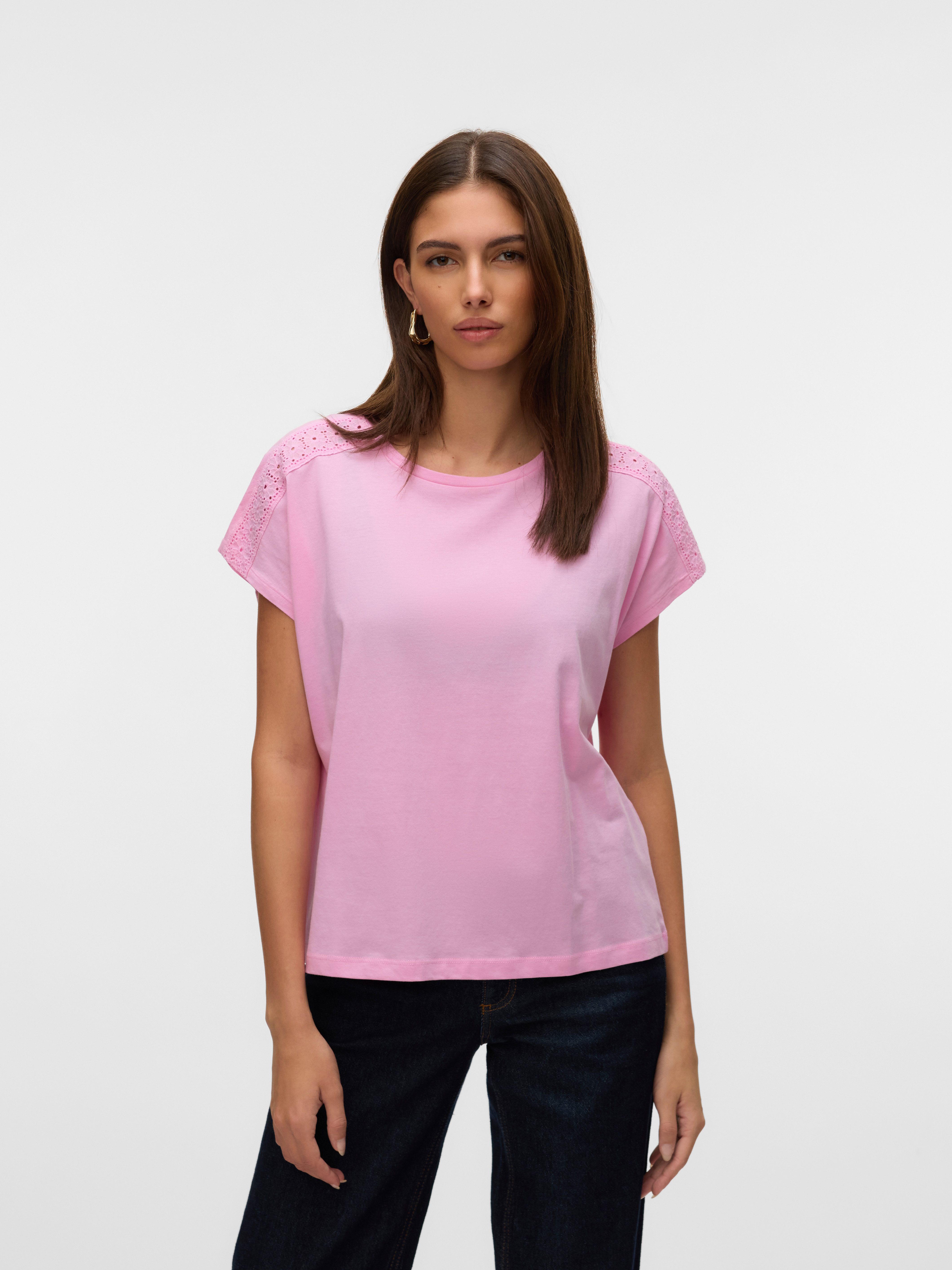 Vero Moda Kurzarmshirt VMEMMY SS LACE günstig online kaufen