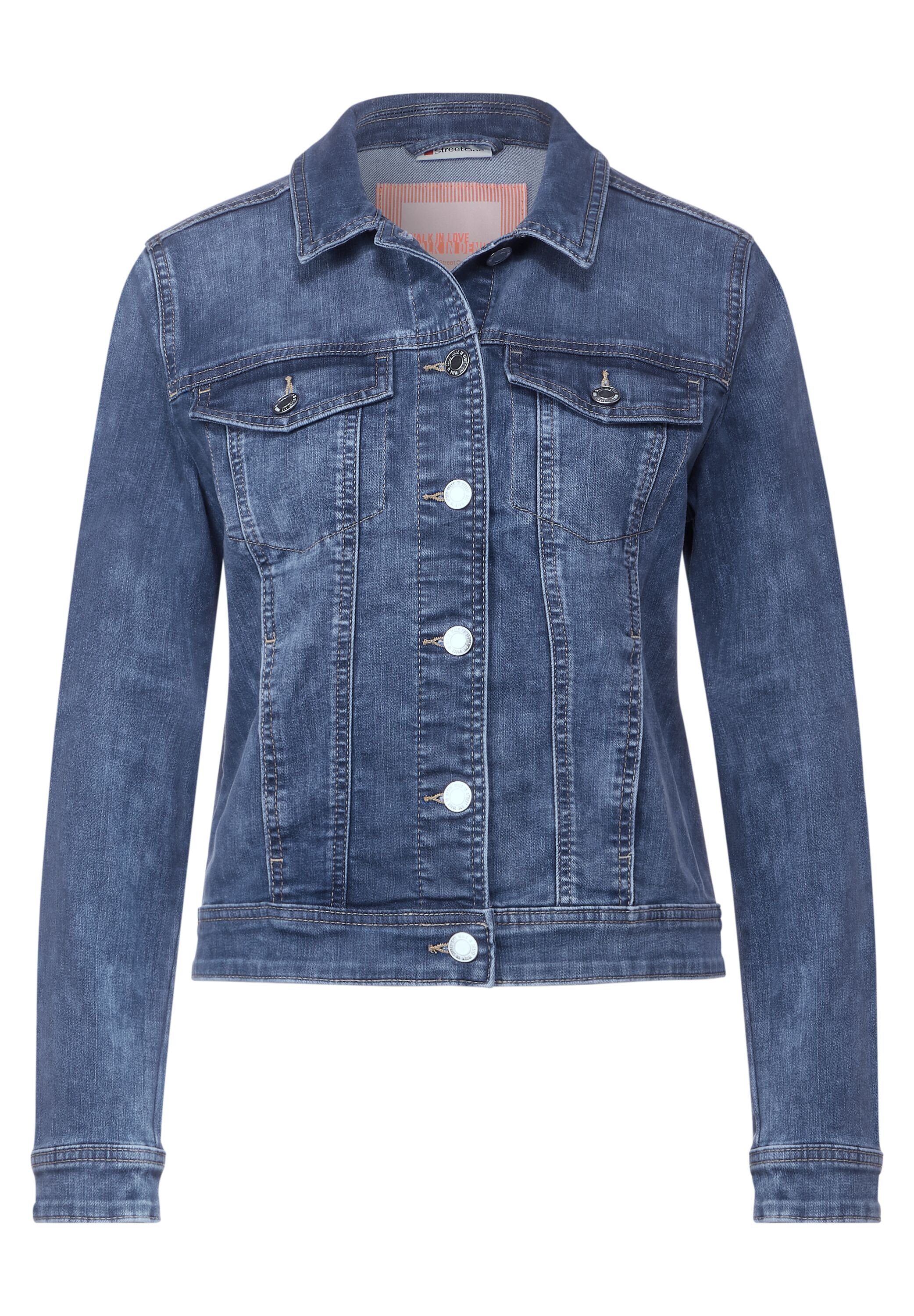 STREET ONE Jeansblazer in mittelblauer Waschung