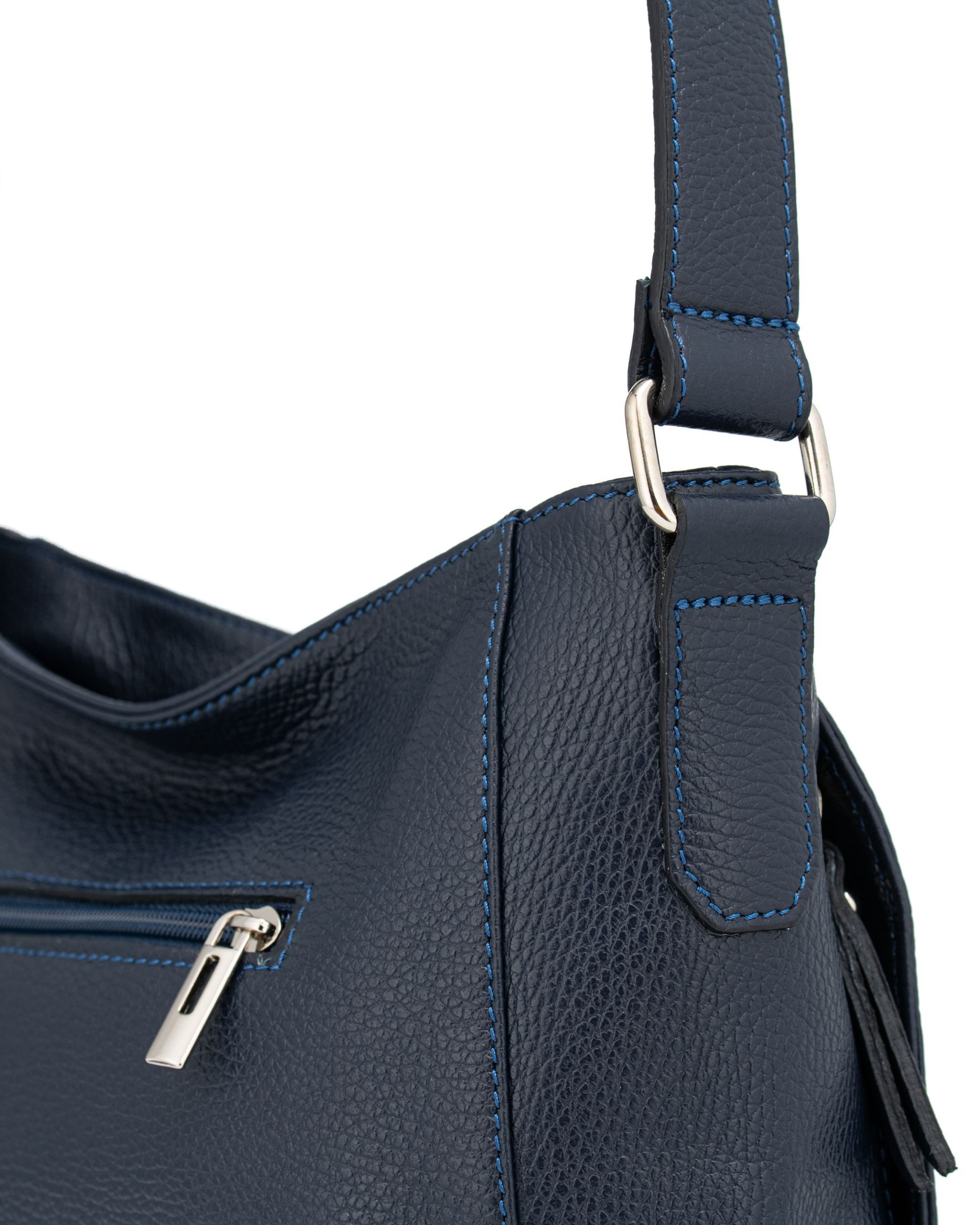 Caspar Schultertasche Klasissche Damen Leder Schultertasche - PREMIUM LINE - Modell No.865, elegant, robust & unempfindlich - 100% Echtleder - Handmade in Italy