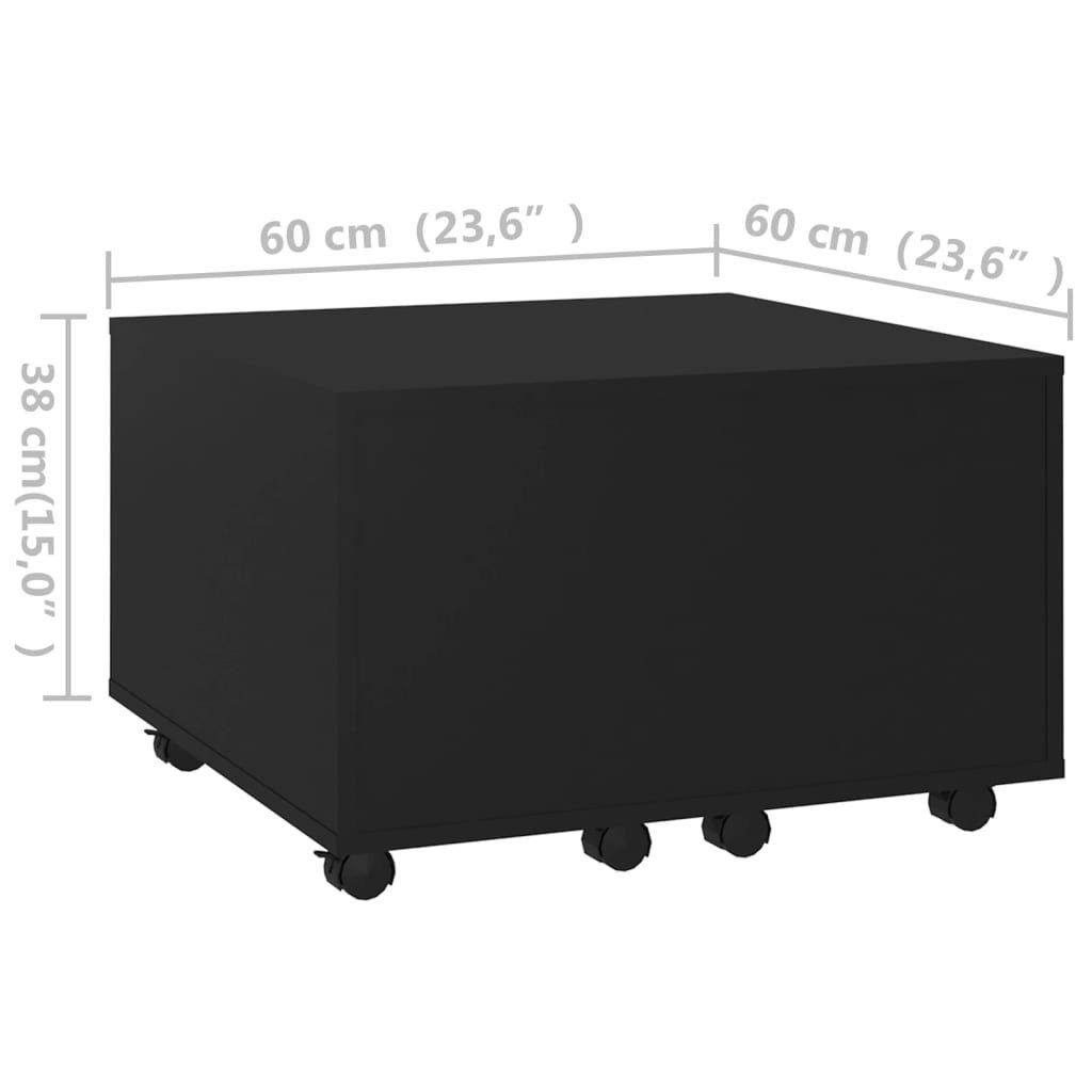 Couchtisch Couchtisch Schwarz Schwarz cm 60x60x38 vidaXL | Schwarz (1-St) Holzwerkstoff