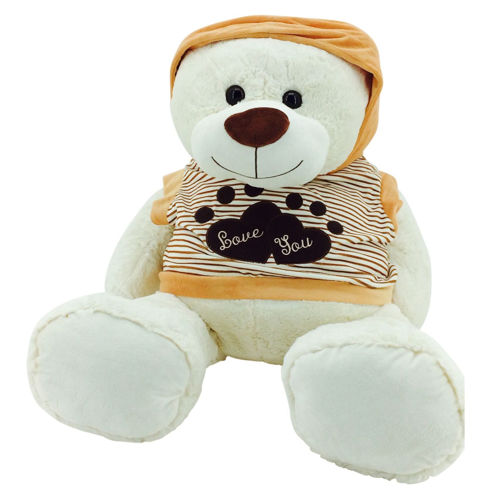 Sweety-Toys Kuscheltier Sweety Toys 5376 Teddybär 120cm beige mit Pullover - Kuscheltier Teddy