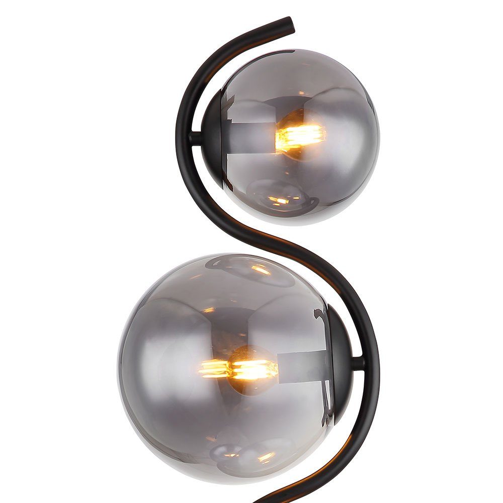 etc-shop Leuchtmittel inklusive, 4-Flammig Glas Standleuchte Metall Stehlampe Stehlampe, nicht Wohnzimmerleuchte