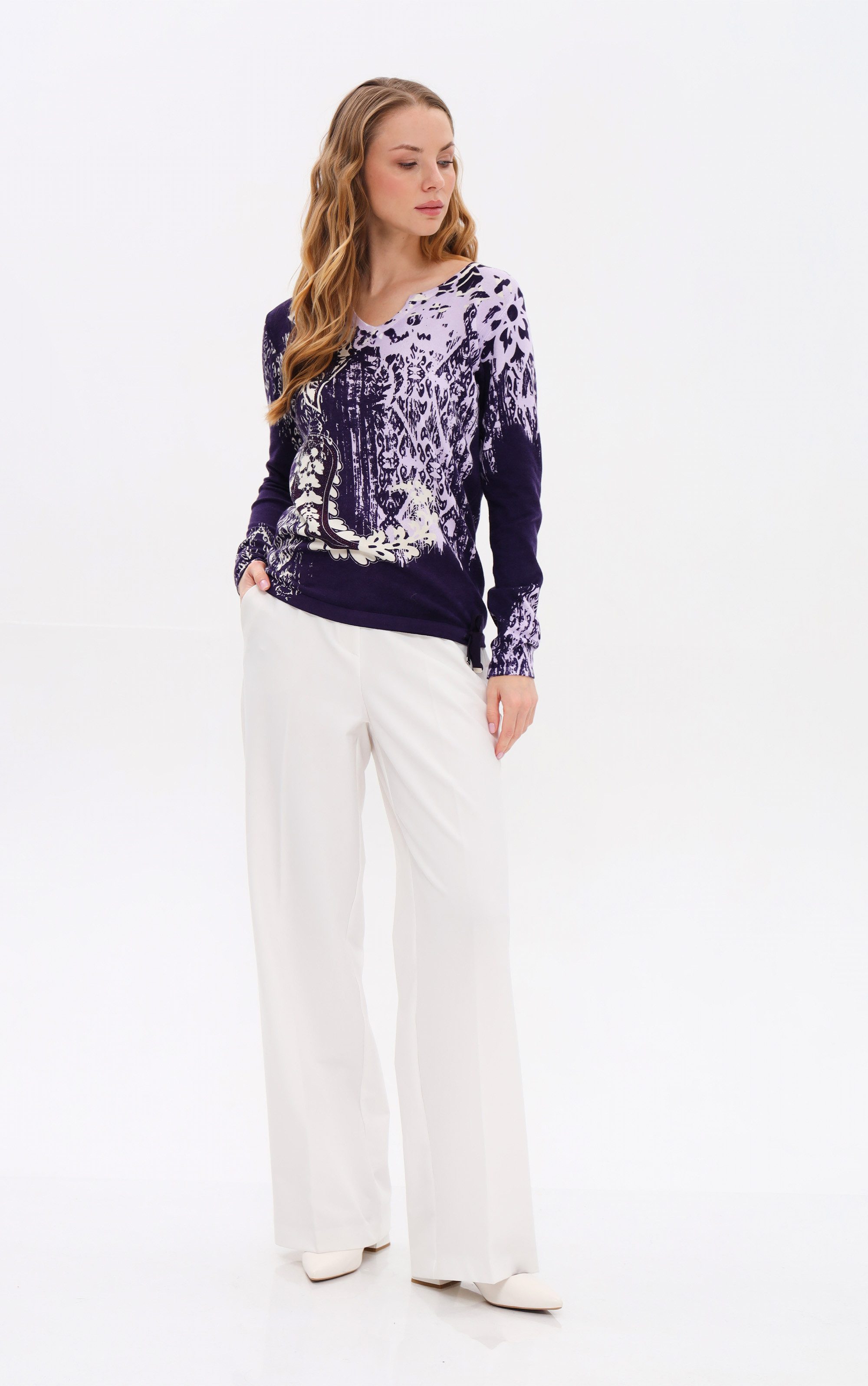 Passioni Strickpullover im Paisley Mustermix günstig online kaufen