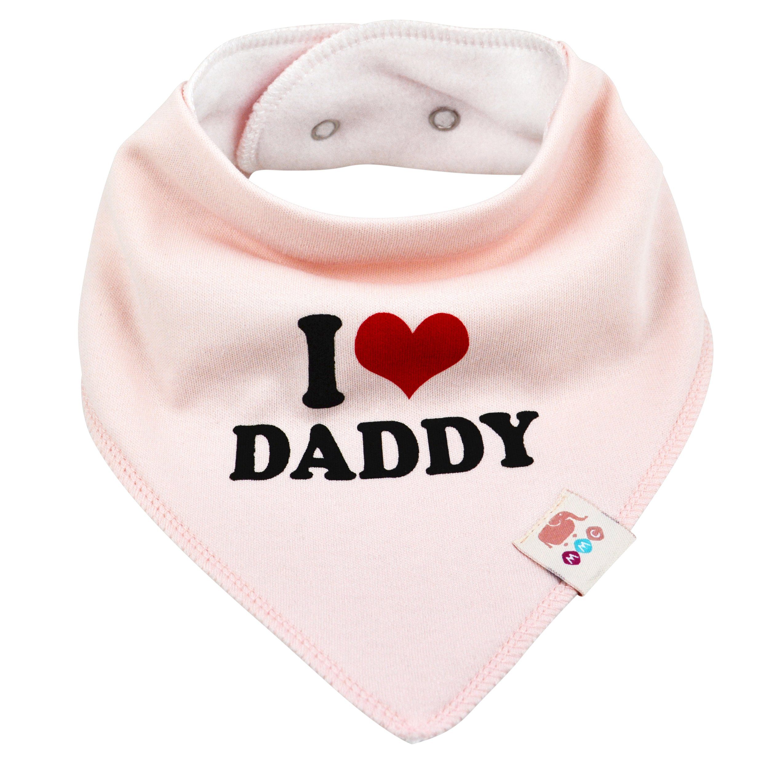 M.M.C. Lätzchen I Love Mommy Daddy Dreieckstücher, (6-St), Halstücher