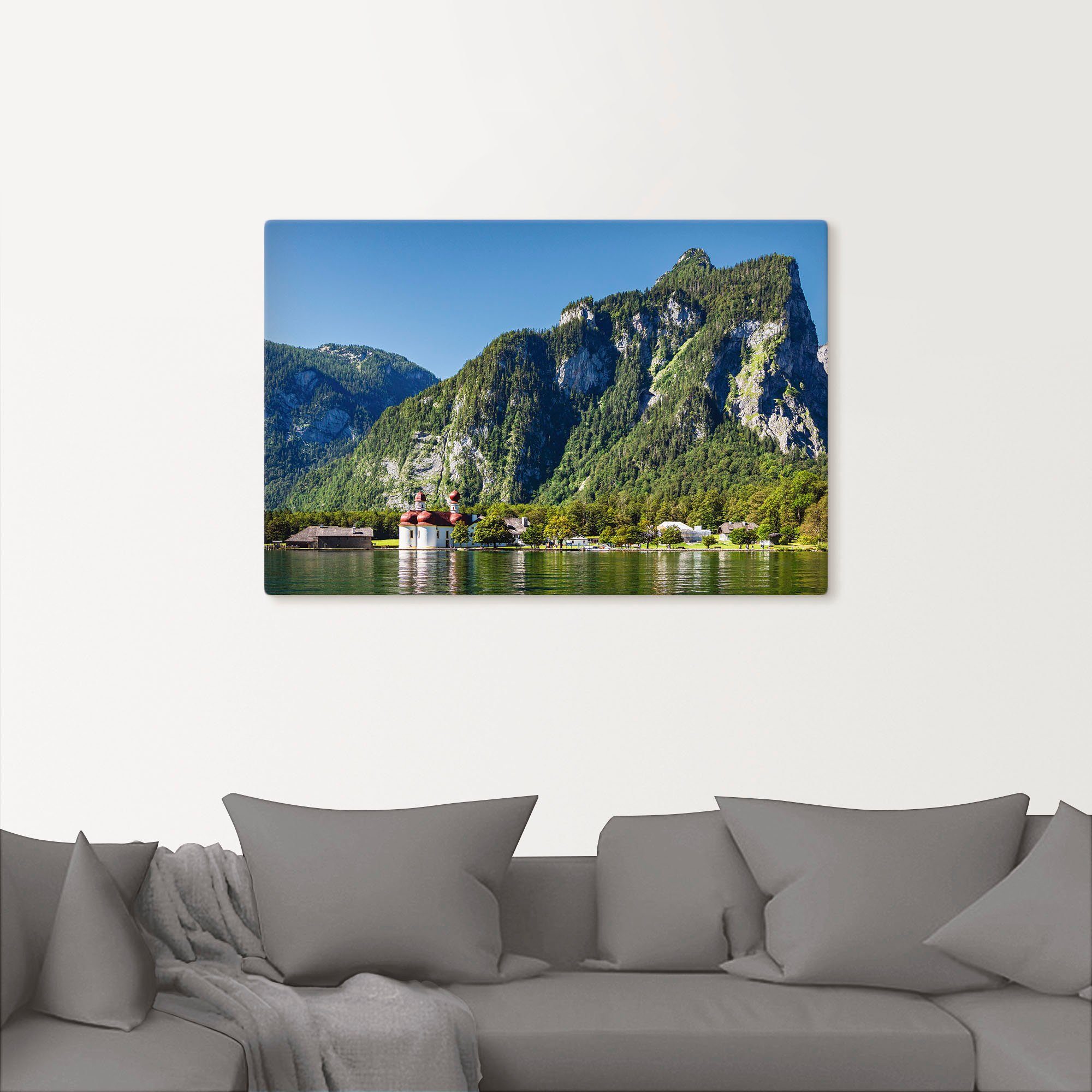 Artland Wandbild »Blick auf den Königssee«, Berge & Alpenbilder (1 Stück), in vielen Größen & Produktarten - Alubild / Outdoorbild für den Außenbereich, Leinwandbild, Poster, Wandaufkleber / Wandtattoo auch für Badezimmer geeignet-kaufen