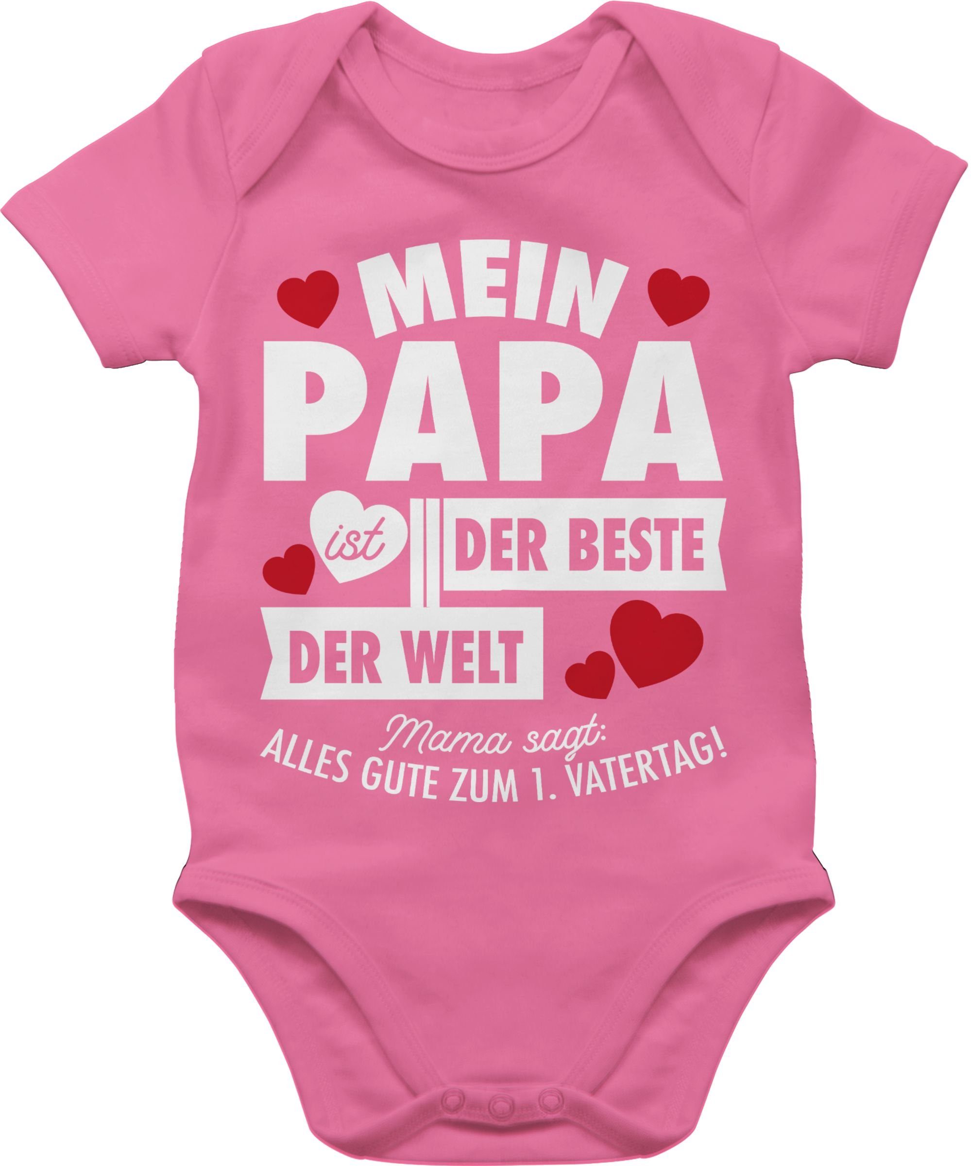 Shirtracer Shirtbody »Mein Papa ist der Beste der Welt - weiß - Geschenk  Vatertag Baby - Baby Body Kurzarm« babystrampler papa - babykleidung sohn -  baby strampler papas online kaufen | OTTO