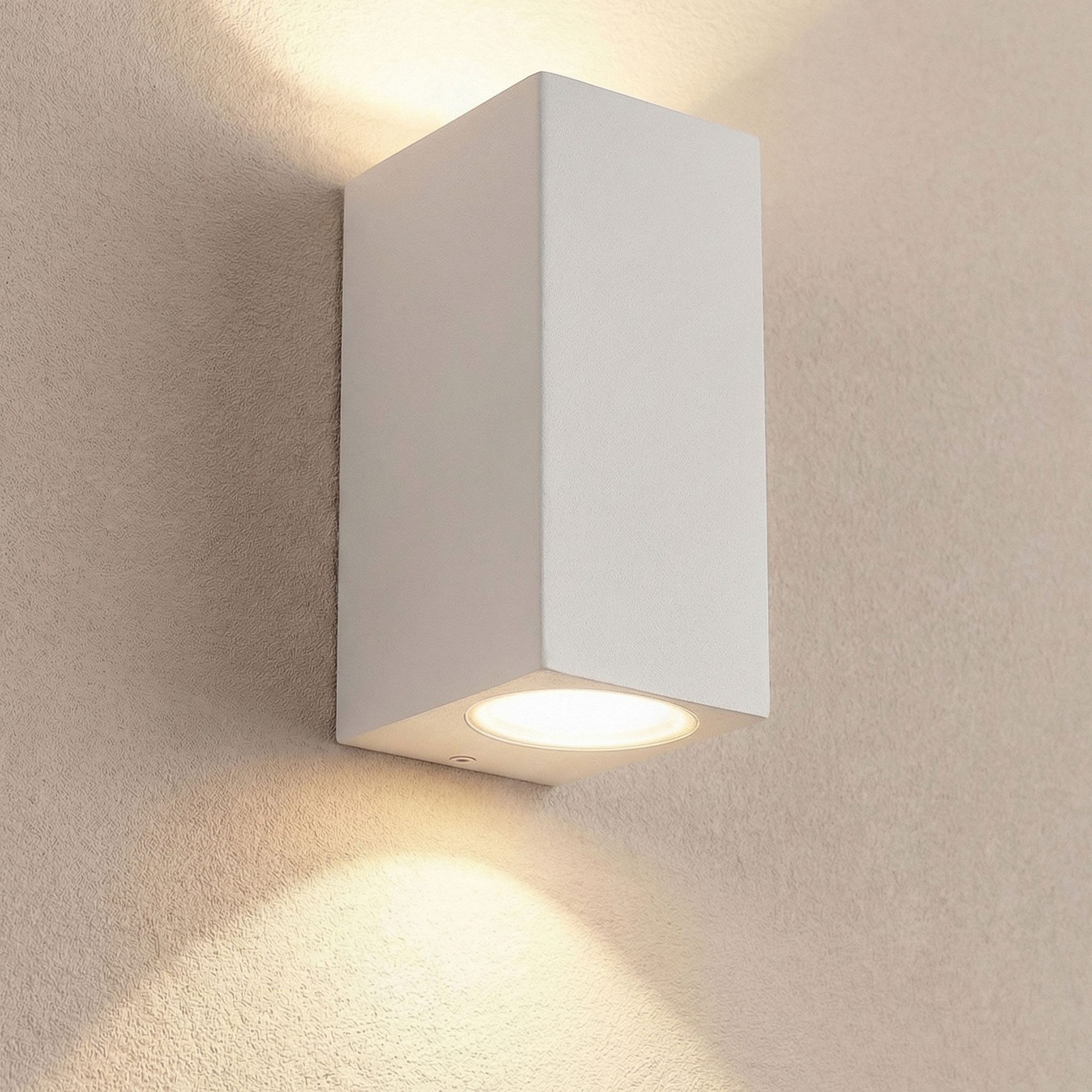 Maxkomfort Außen-Wandleuchte Up & Down Wandlampe GU10, schwarz/weiß/silber, IP44, 1 bis 2-flammig, ohne Leuchtmittel, Modern, IP44 - wetterfest, exkl. Leuchtmittel