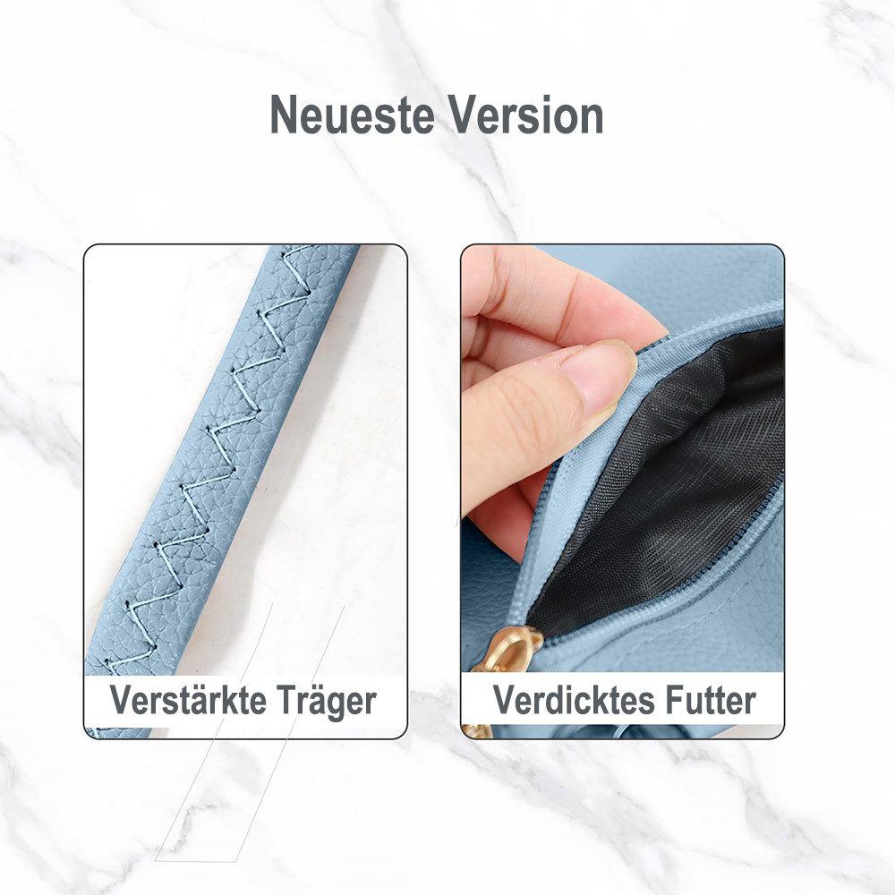Zaewry Umhängetasche Handytasche mit abnehmbaren Umhängeriemen,Handytasche, für Einkaufen, Dating und Spaziergänge,Münztasche, Kreditkartenetui – Bild 2 von 5
