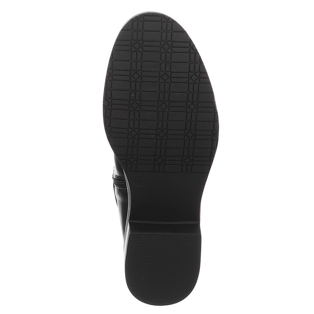 Ital-Design Damen Stiefel hoch mit Riemen, flacher Absatz Stiefel (92078876) Blockabsatz Flache Stiefel in Schwarz