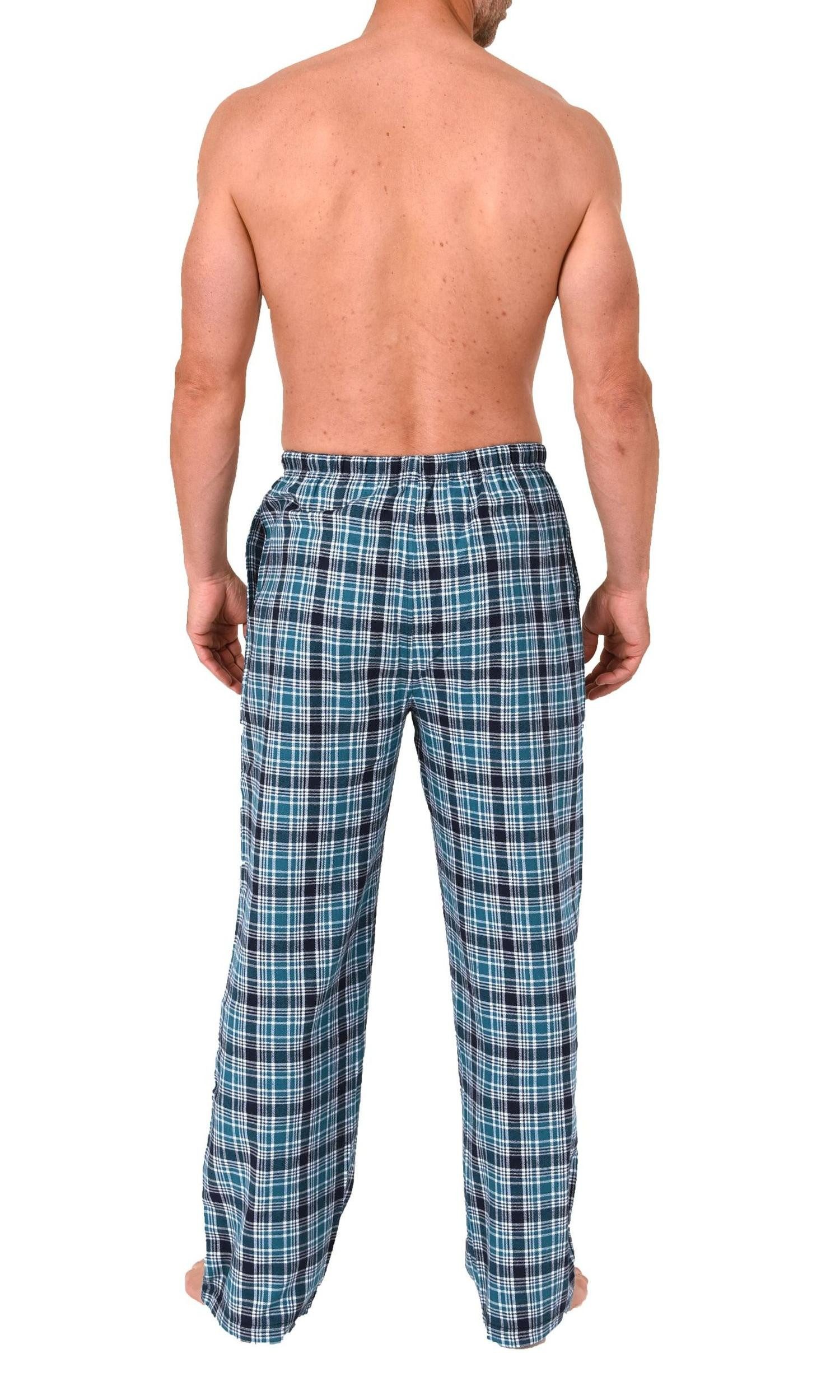 Normann Pyjama Normann Herren Flanell Schlafanzug Pyjama Hose in Karo Optik – Bild 4 von 4