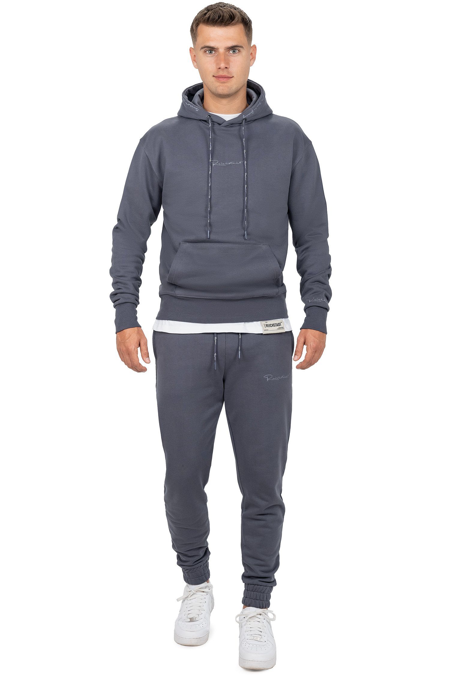 Dunkelgrau Mit Reichstadt (1-tlg) Sporthose Details Moderne Jogginghose 23RS035 eleganten