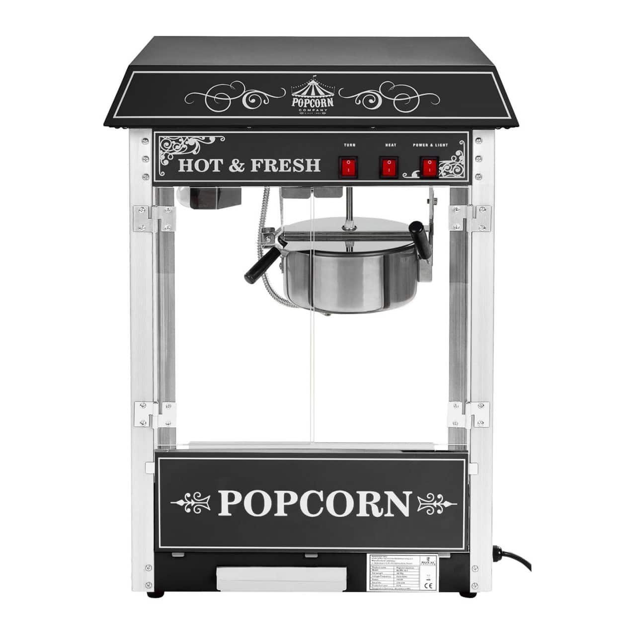 5kg Popcornmaschine Popcornautomat Dach 1600W h Royal Retro Catering Popcornmaschine Popcornmaker