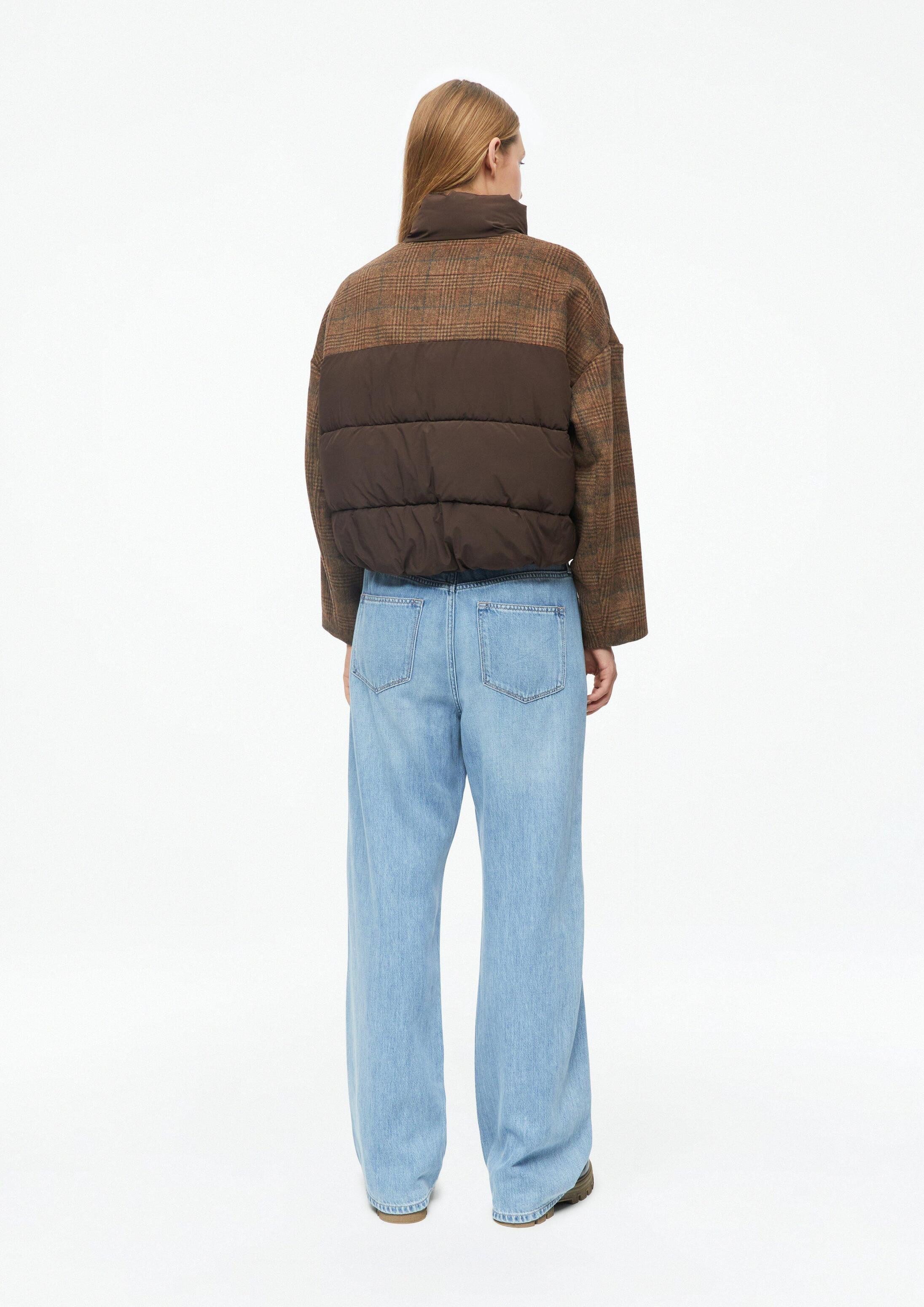 s.Oliver Funktionsjacke Outdoor-Jacke Karierte Wollmixjacke mit Pufferdetails – Bild 3 von 5
